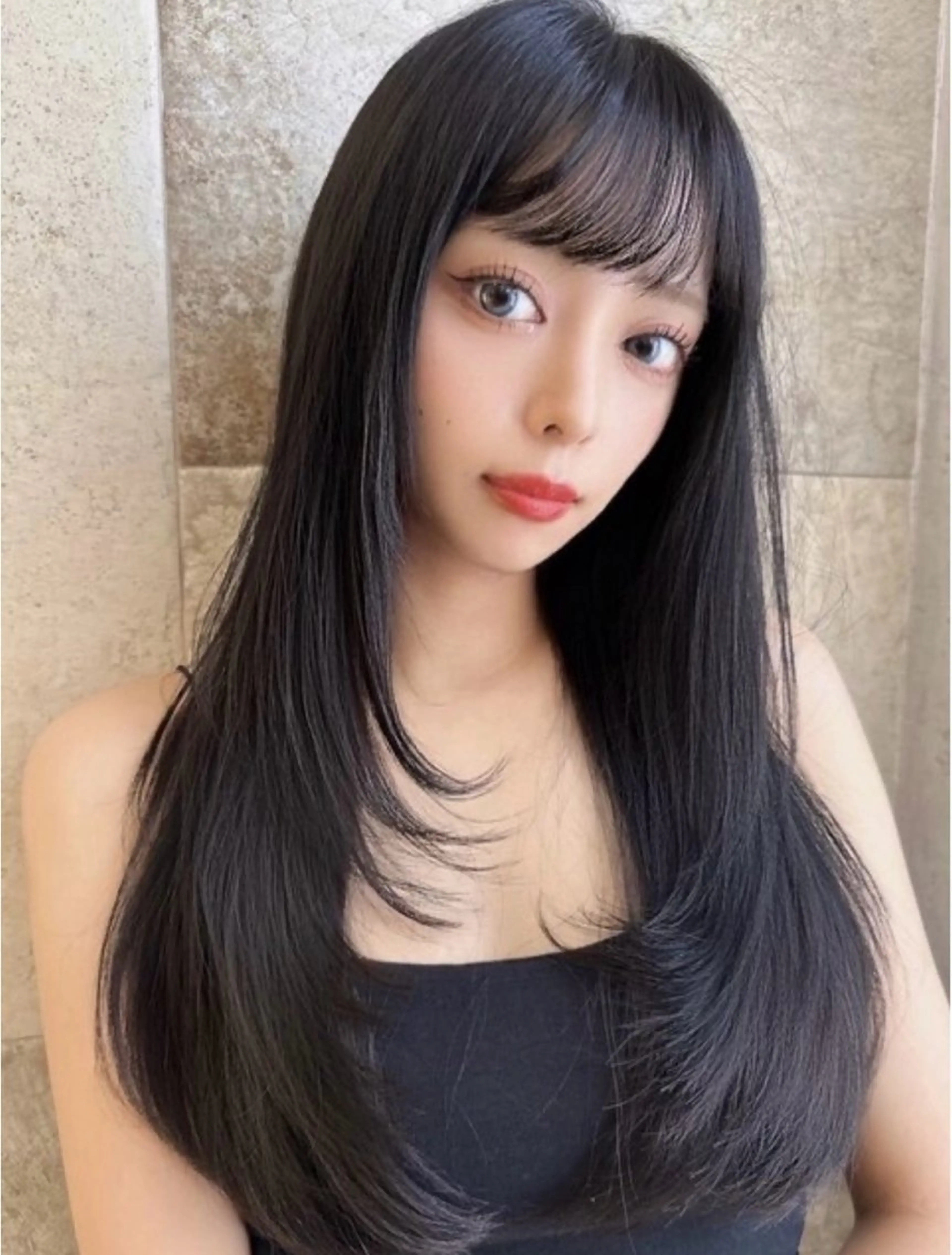 セミロング カラー ヘアカラー 韓国レイヤー/髪質 改善/縮毛🤍吉田のヘアスタイル