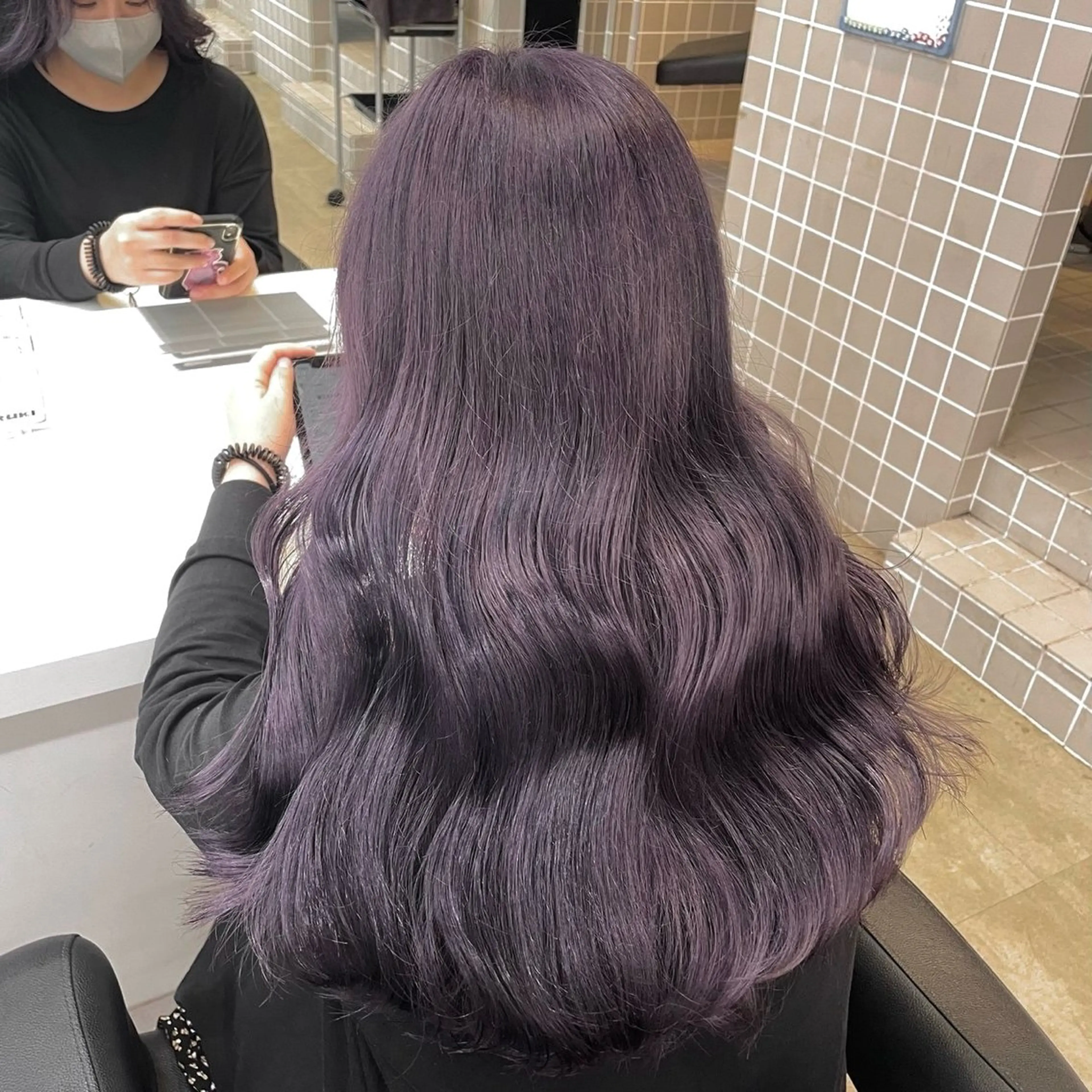 ロング カラー ヘアカラー ヘアセット 🤍ベージュ/透明感 韓国ヘア/まりん🤍のヘアスタイル