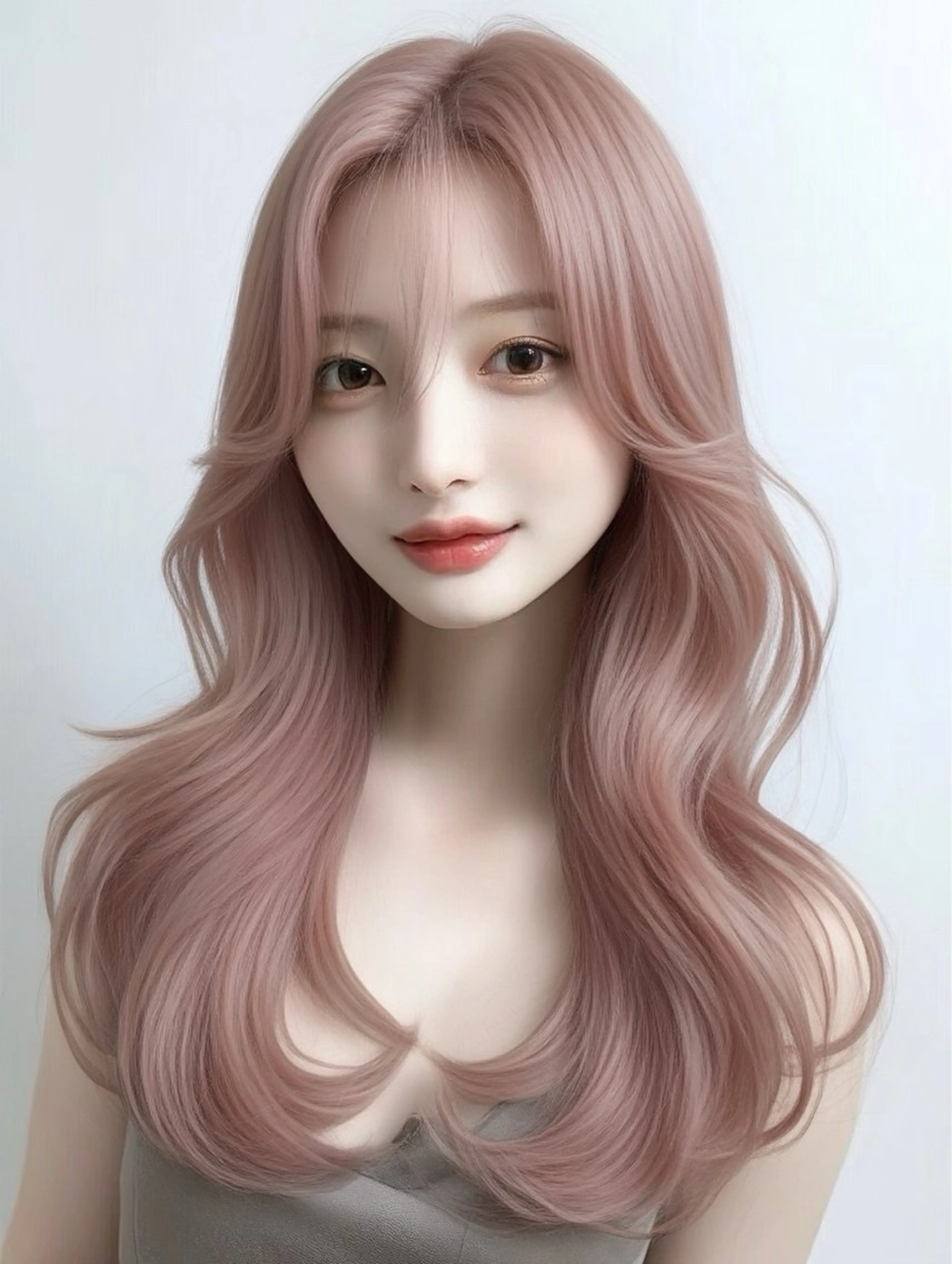 ロング ヘアカラー 透明感カラー × ハイトーン さきのヘアスタイル