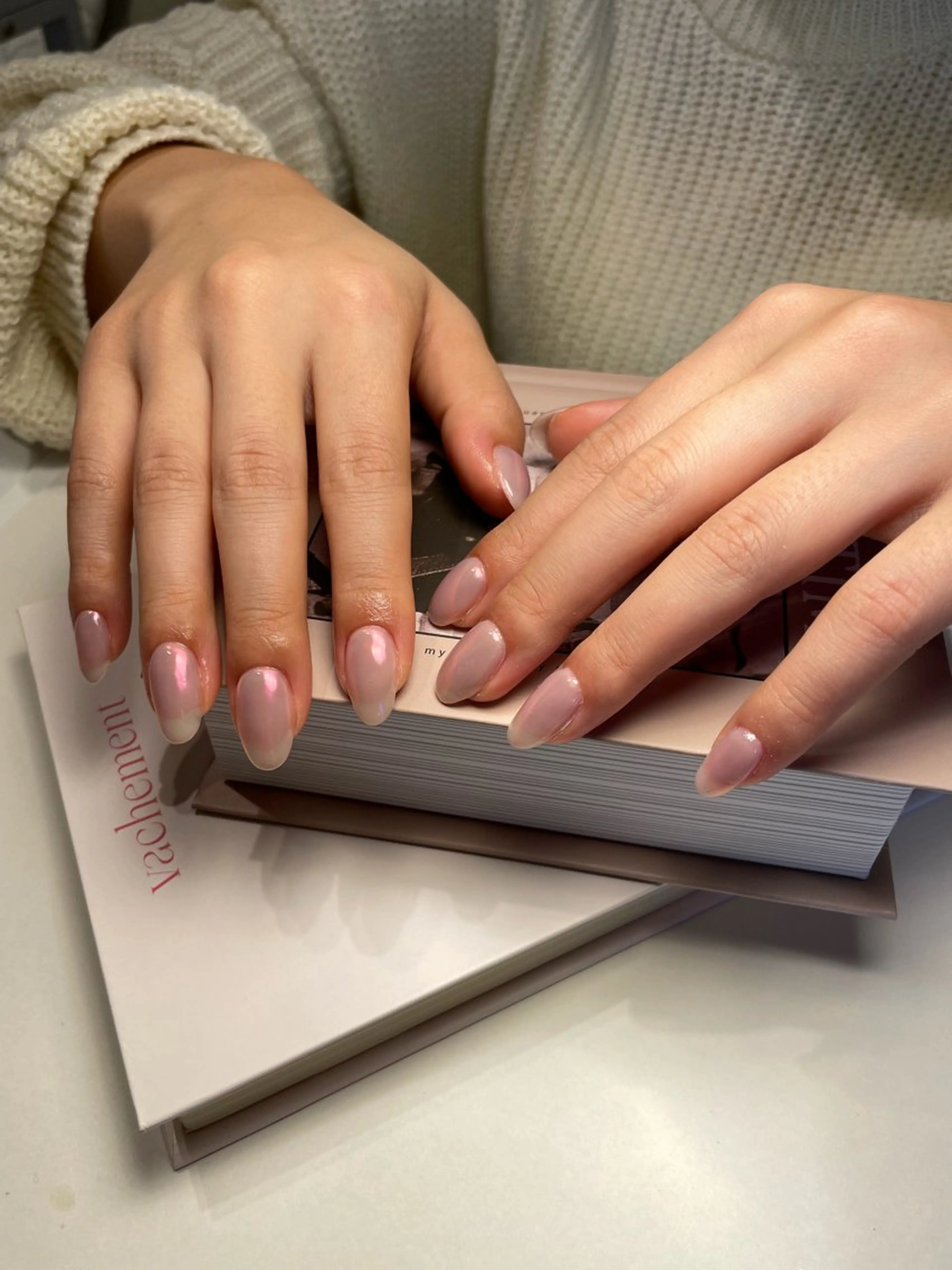 ネイル クリアネイル ピンク ハンドネイル MARU  NAIL honokaのネイルデザイン
