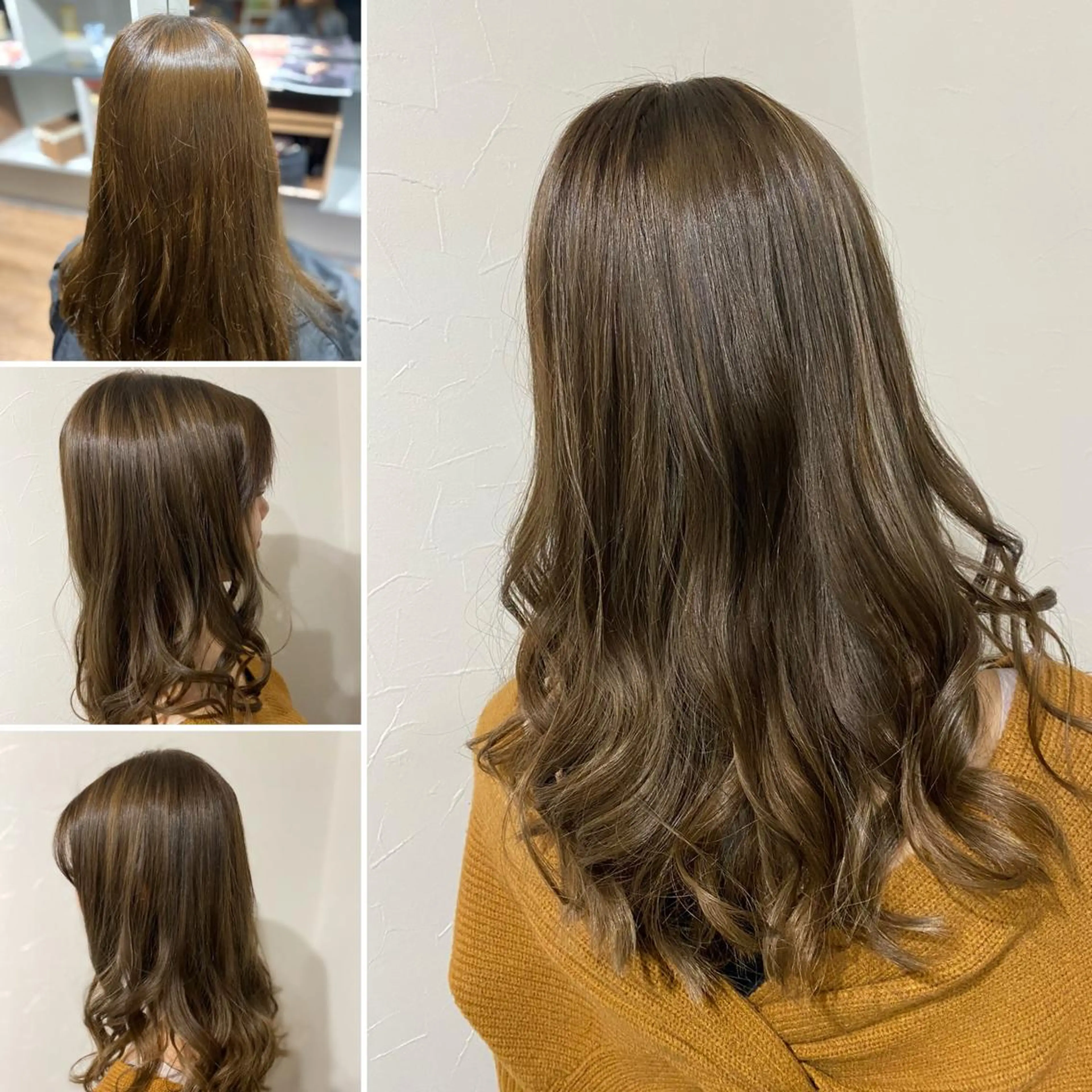 カラー ハイライトカラー オリーブカラー ゴトウ エイイチのヘアスタイル