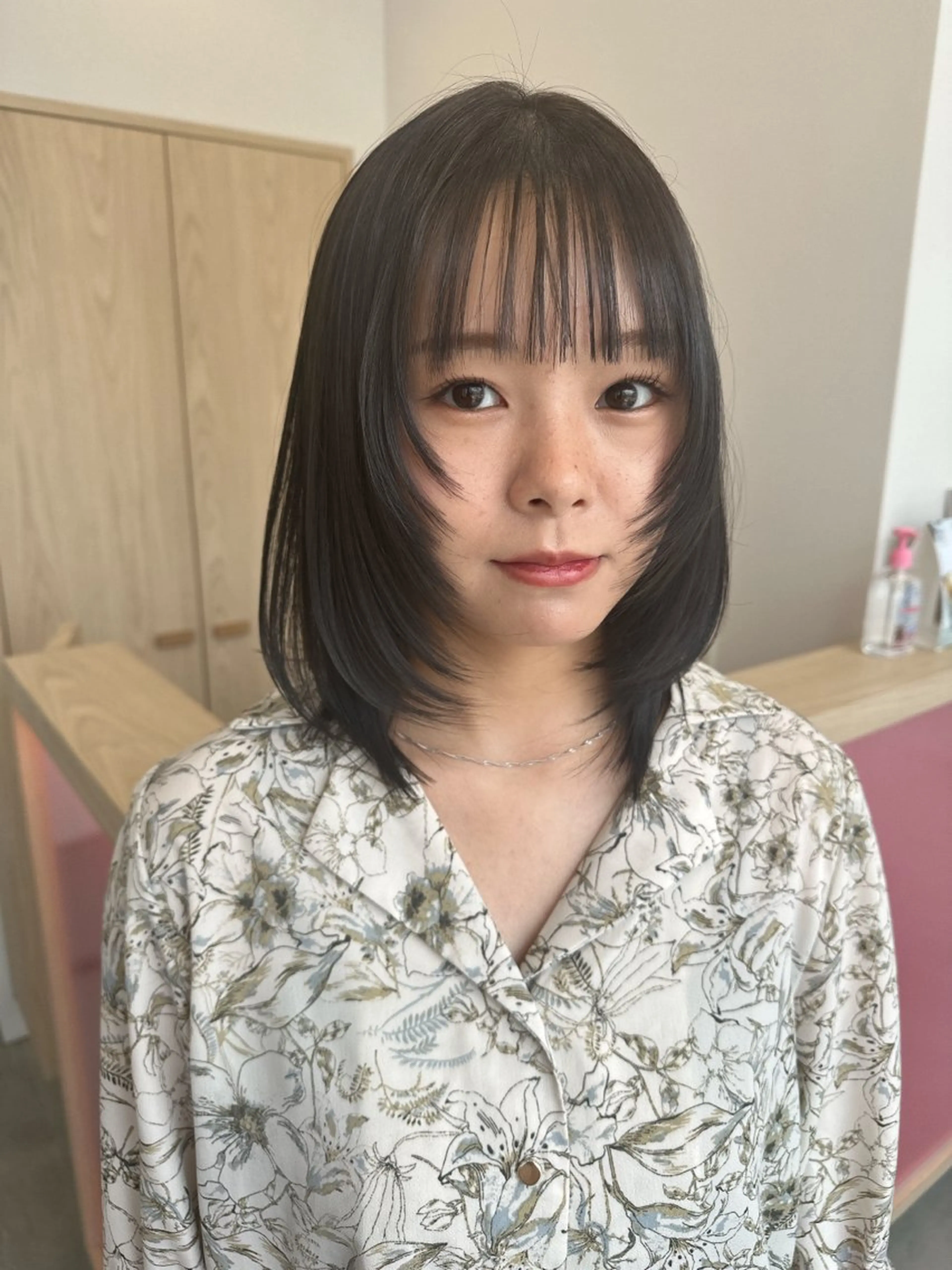 ミディアム カラー 中山 まどかのヘアスタイル