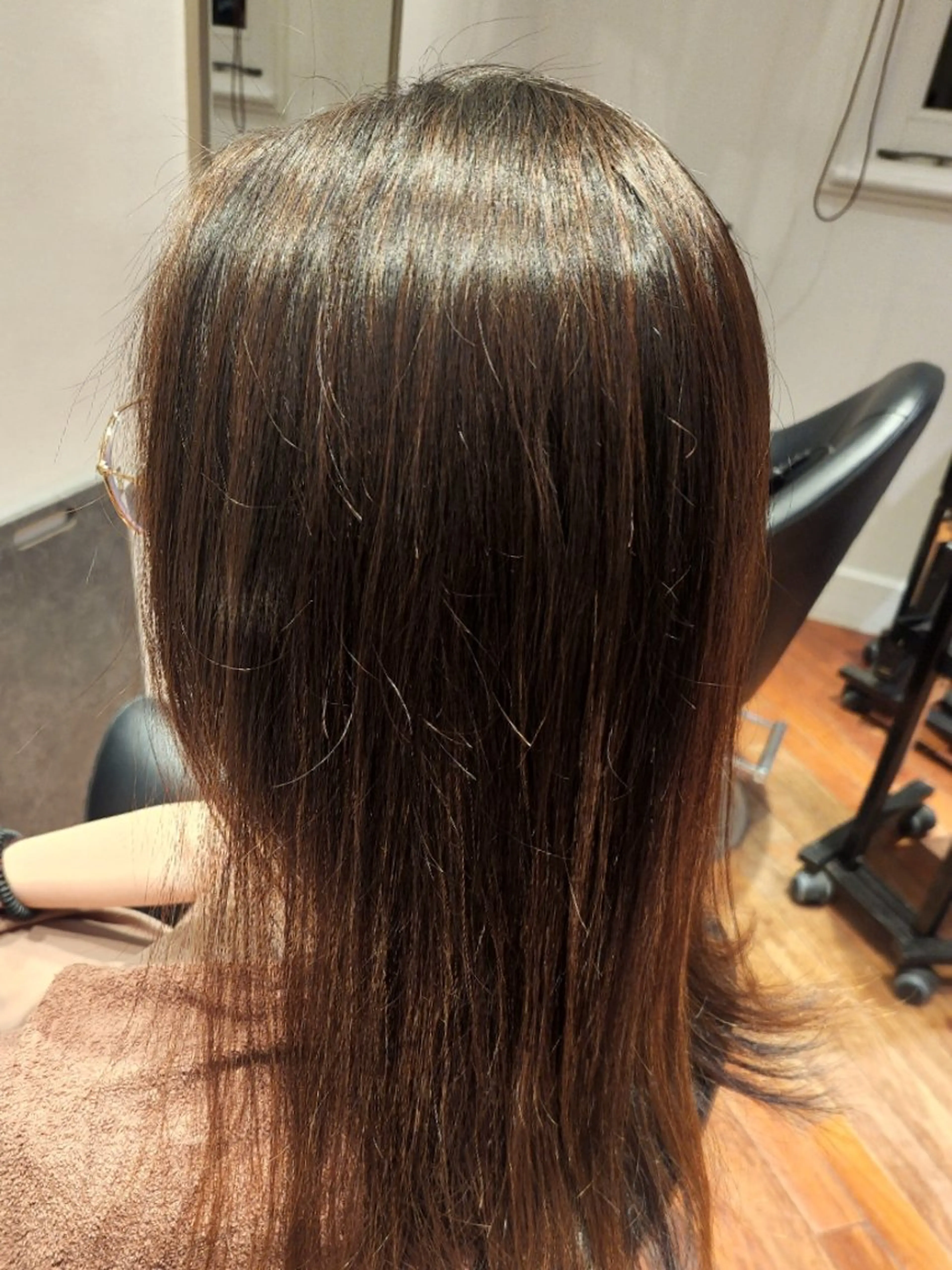 セミロング カラー ハイライトカラー ハイライト ショートパーマ🌀 小田　なつめのヘアスタイル