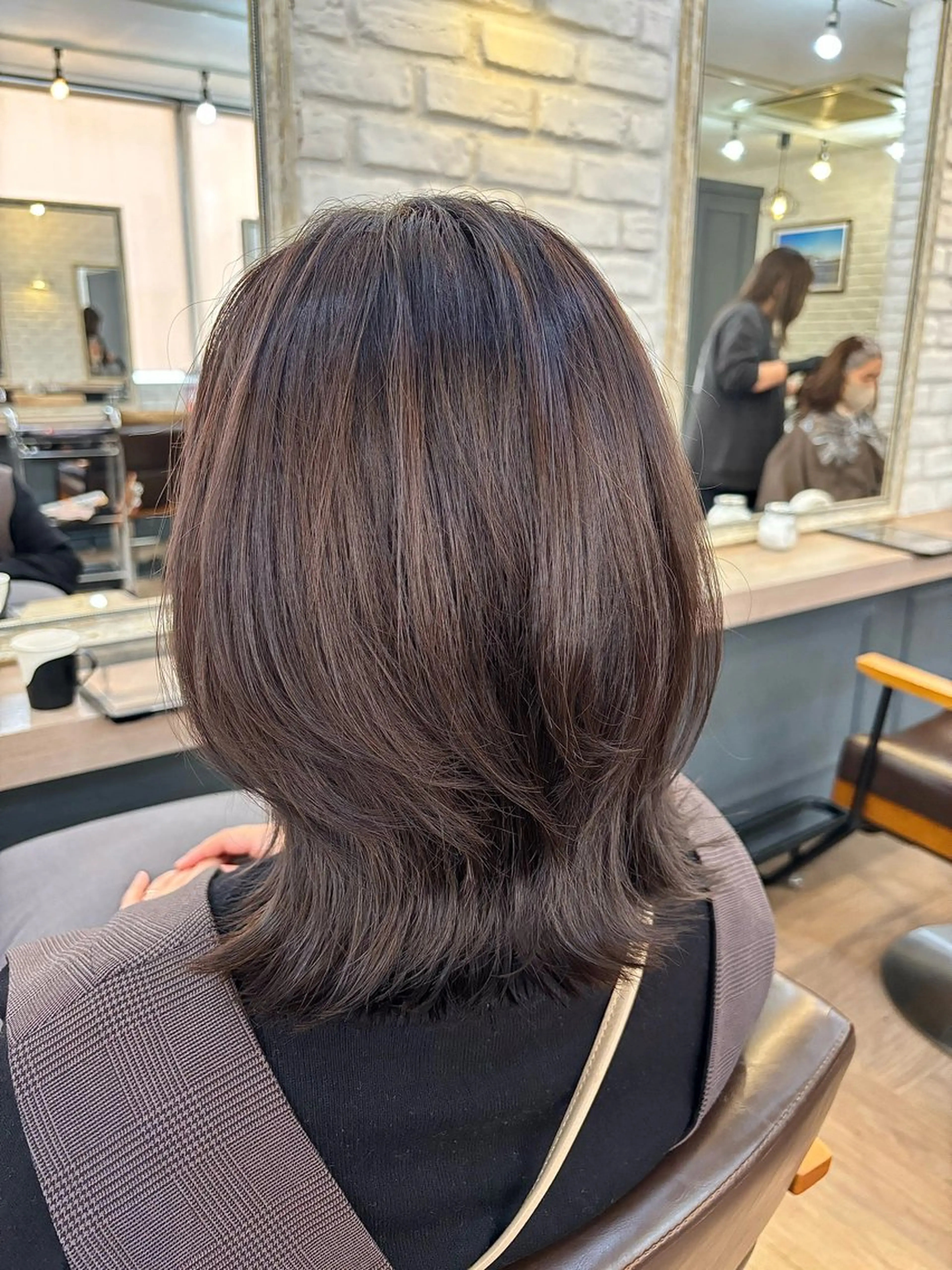 ミディアム カラー ベージュカラー ピンクカラー ピンクベージュ ボブ くびれヘア カット ヘアカラー トリートメント ニューモヘア所属・【マンツーマン接客】 ✂︎🟡酒井司🟡のヘアスタイル