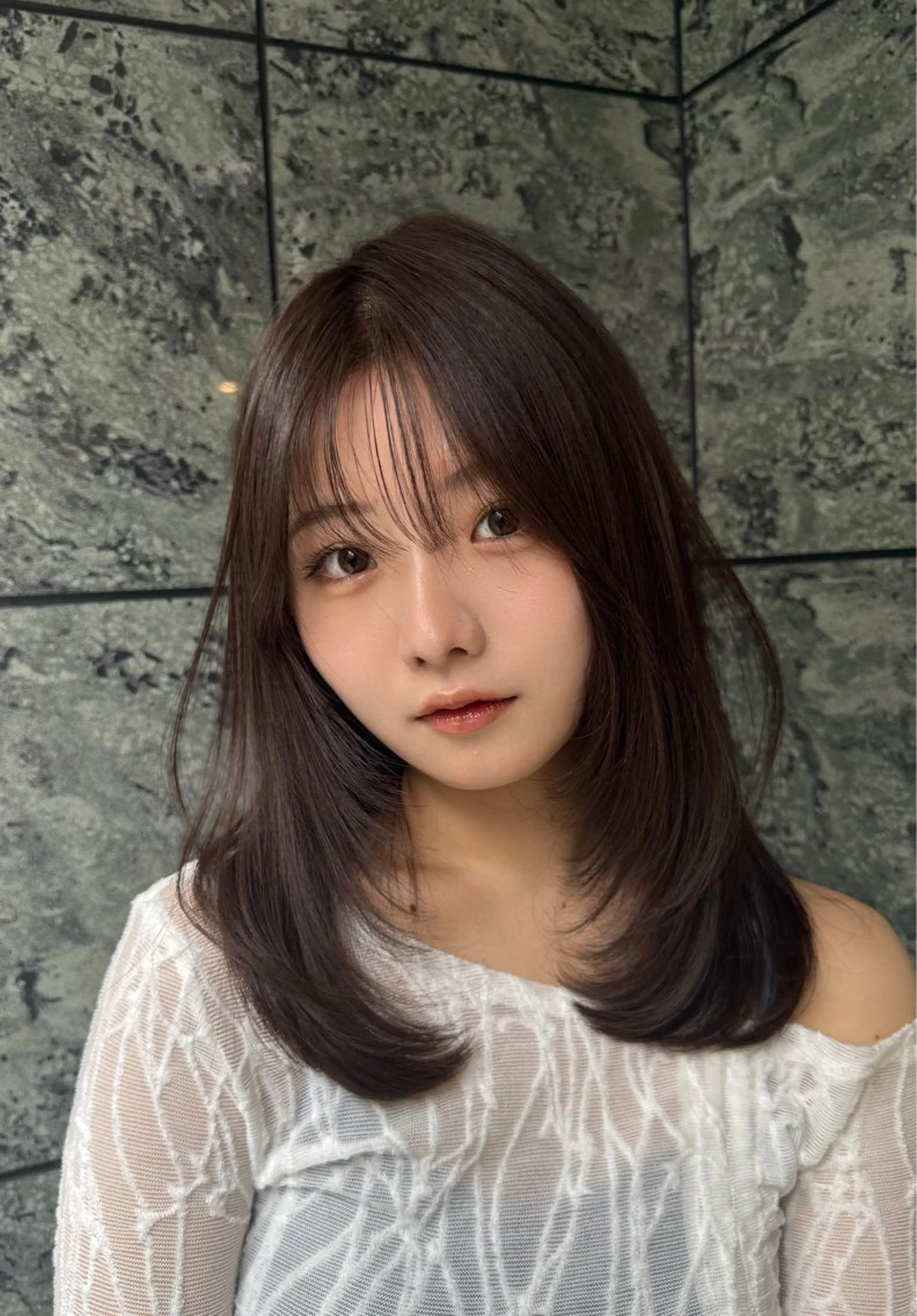 セミロング カラー ヘアカラー ✨レイヤーカット/透 名感カラー特化✨のヘアスタイル