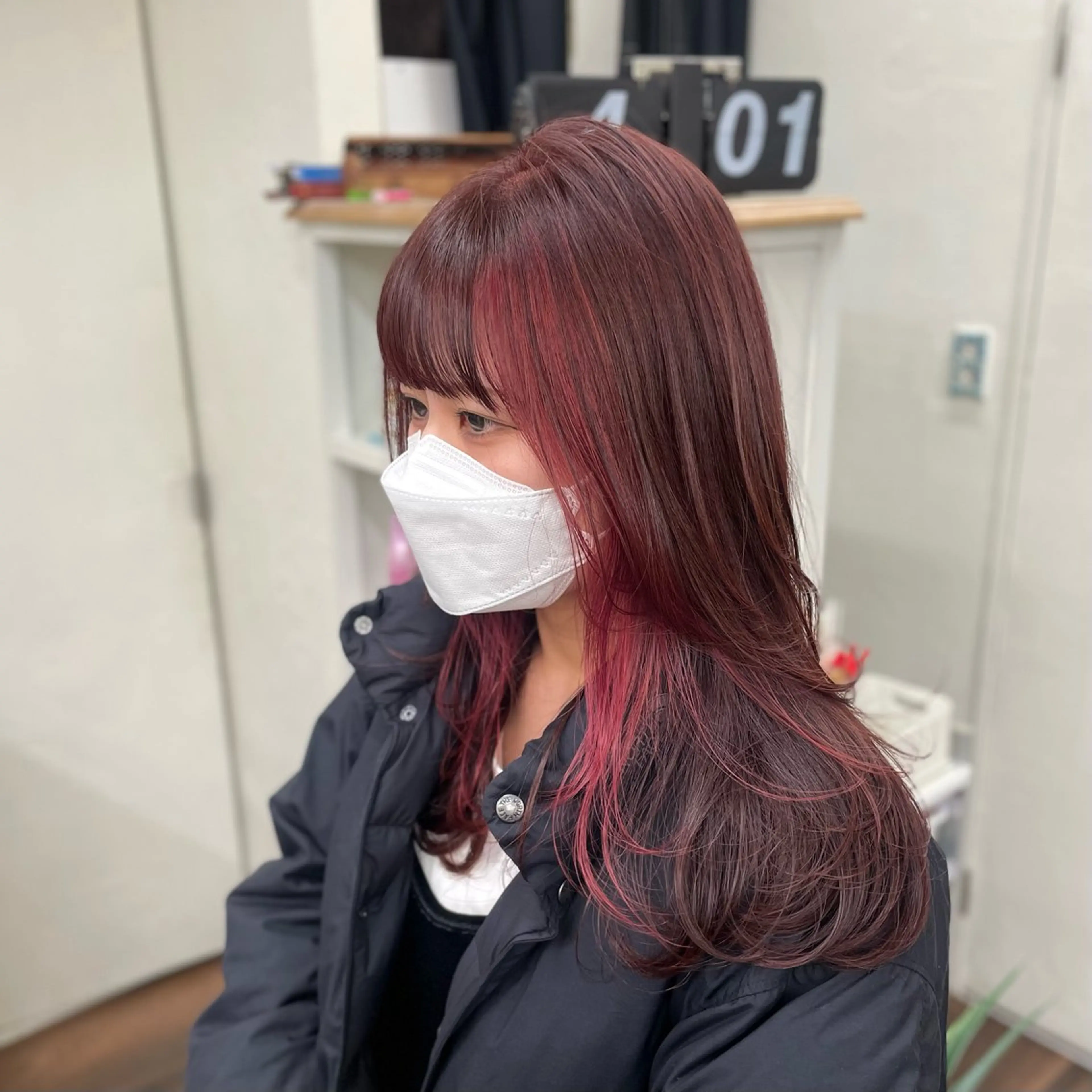 セミロング カラー カット ヘアカラー 🎀ときの/髪質改善 透けｯ暖色カラー🪞のヘアスタイル