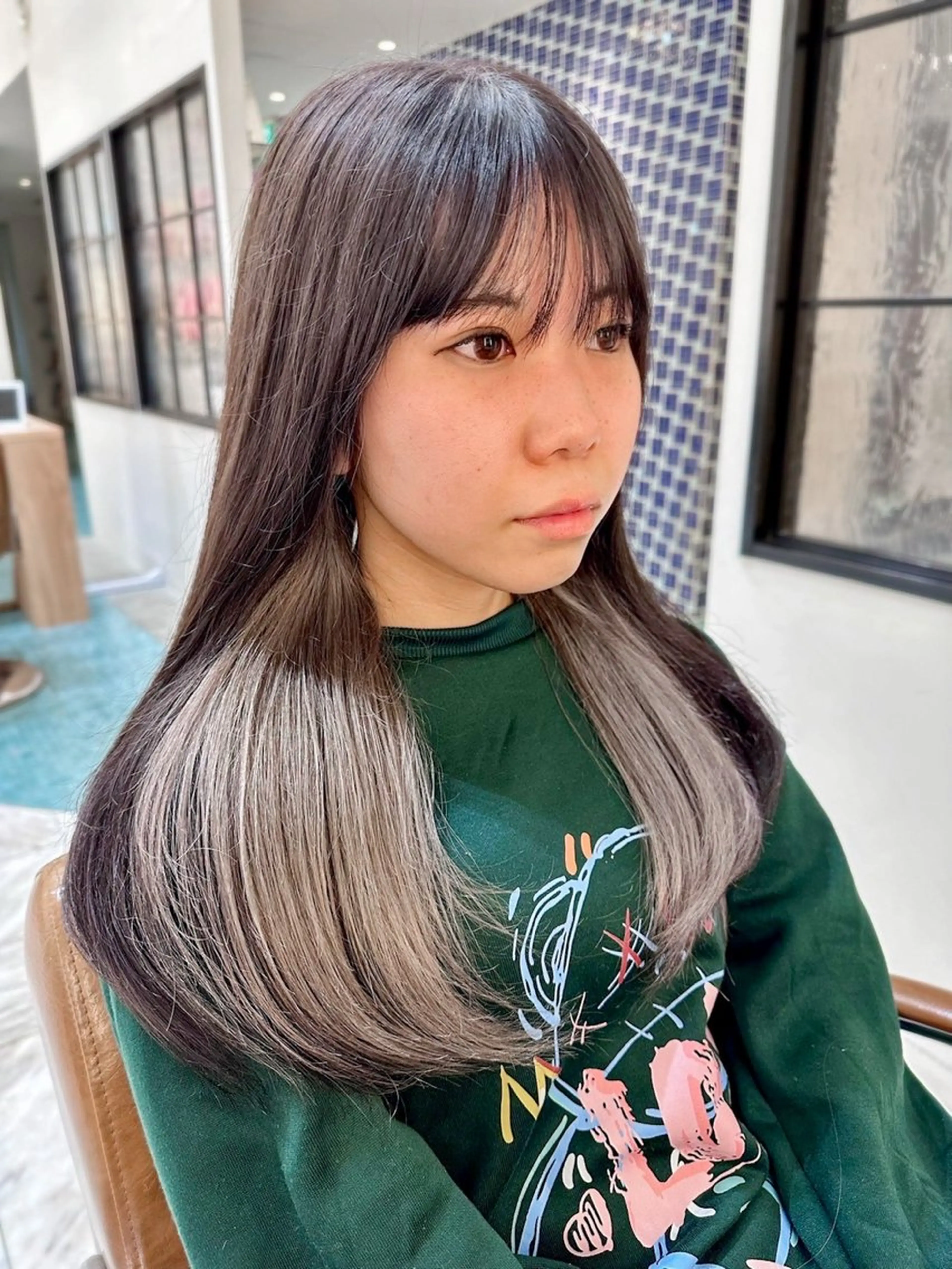 ロング ヘアカラー トリートメント ATENA所属・撮影モデル様募集 直樹のヘアスタイル