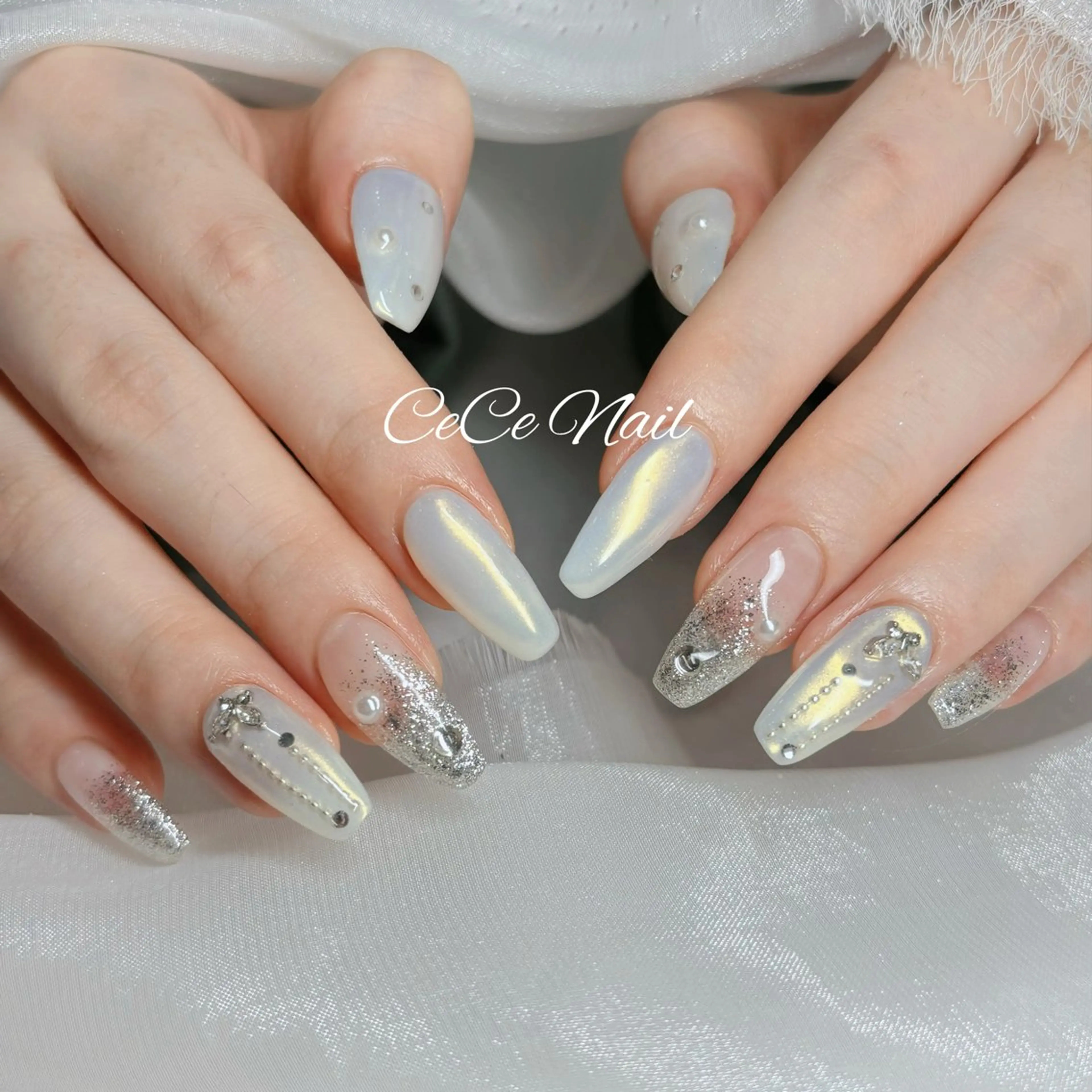 ネイル ハンドネイル CeCe Garden所属・CeCeGarden ✨️キラキラワンホンのネイルデザイン