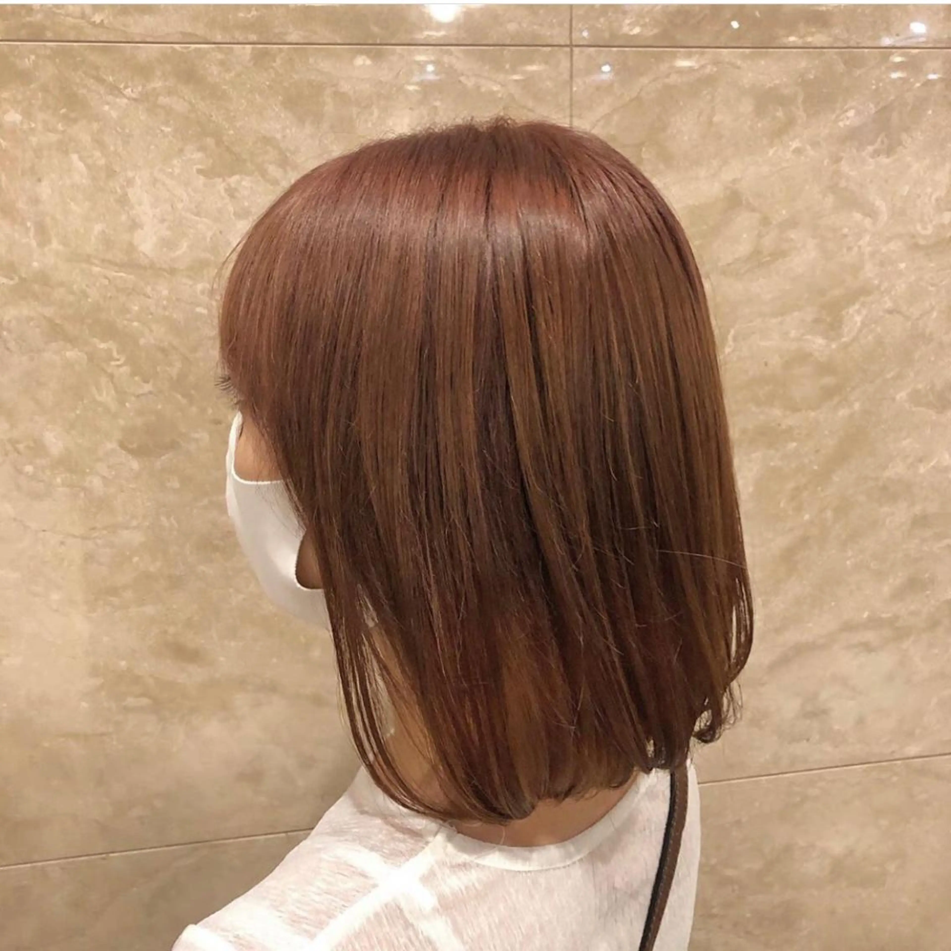 ミディアム カラー ベージュカラー ピンクカラー ピンクベージュ 竹村 海人のヘアスタイル