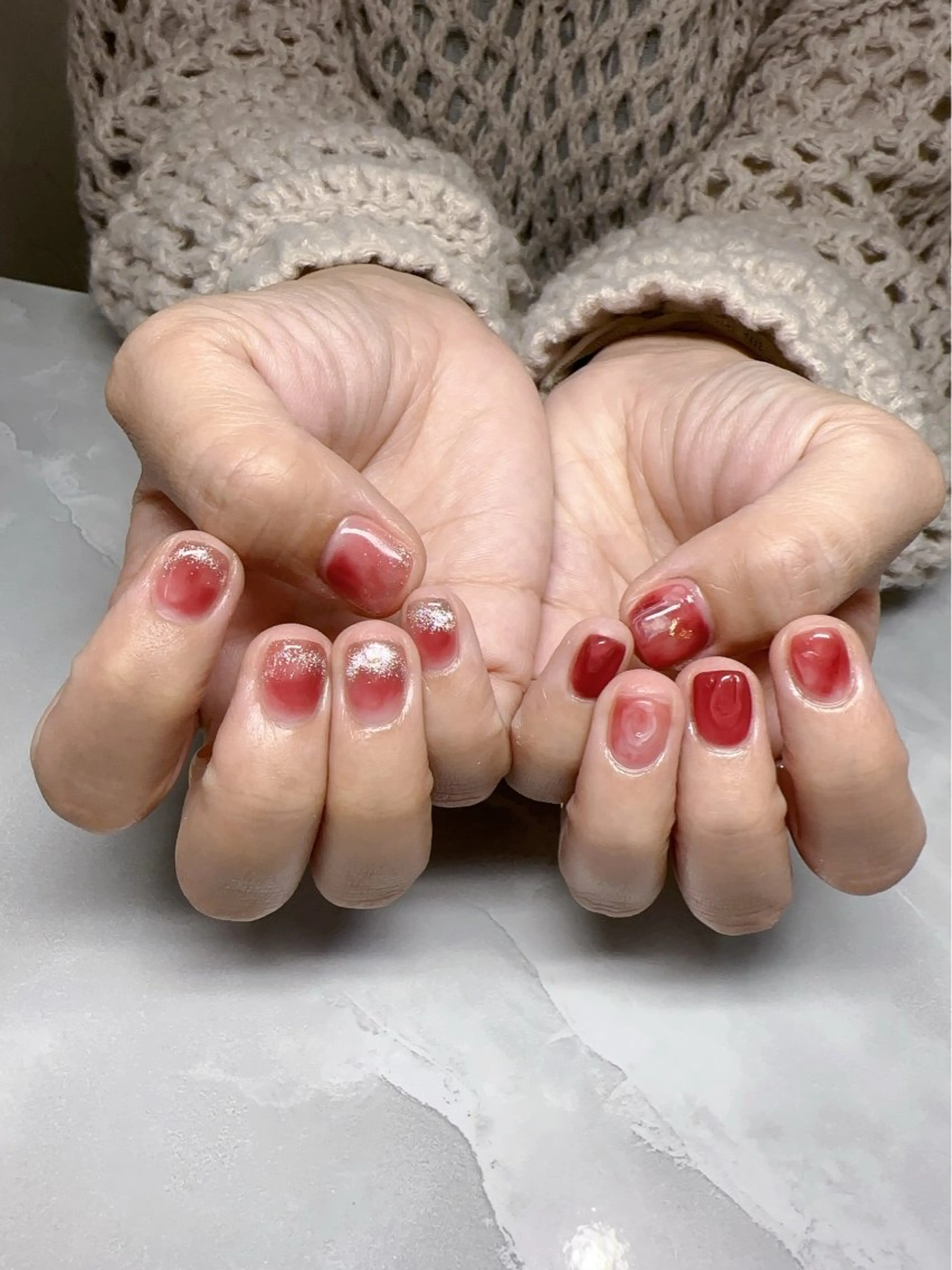 ネイル ニュアンスネイル ぷっくりネイル nyasu nailのネイルデザイン