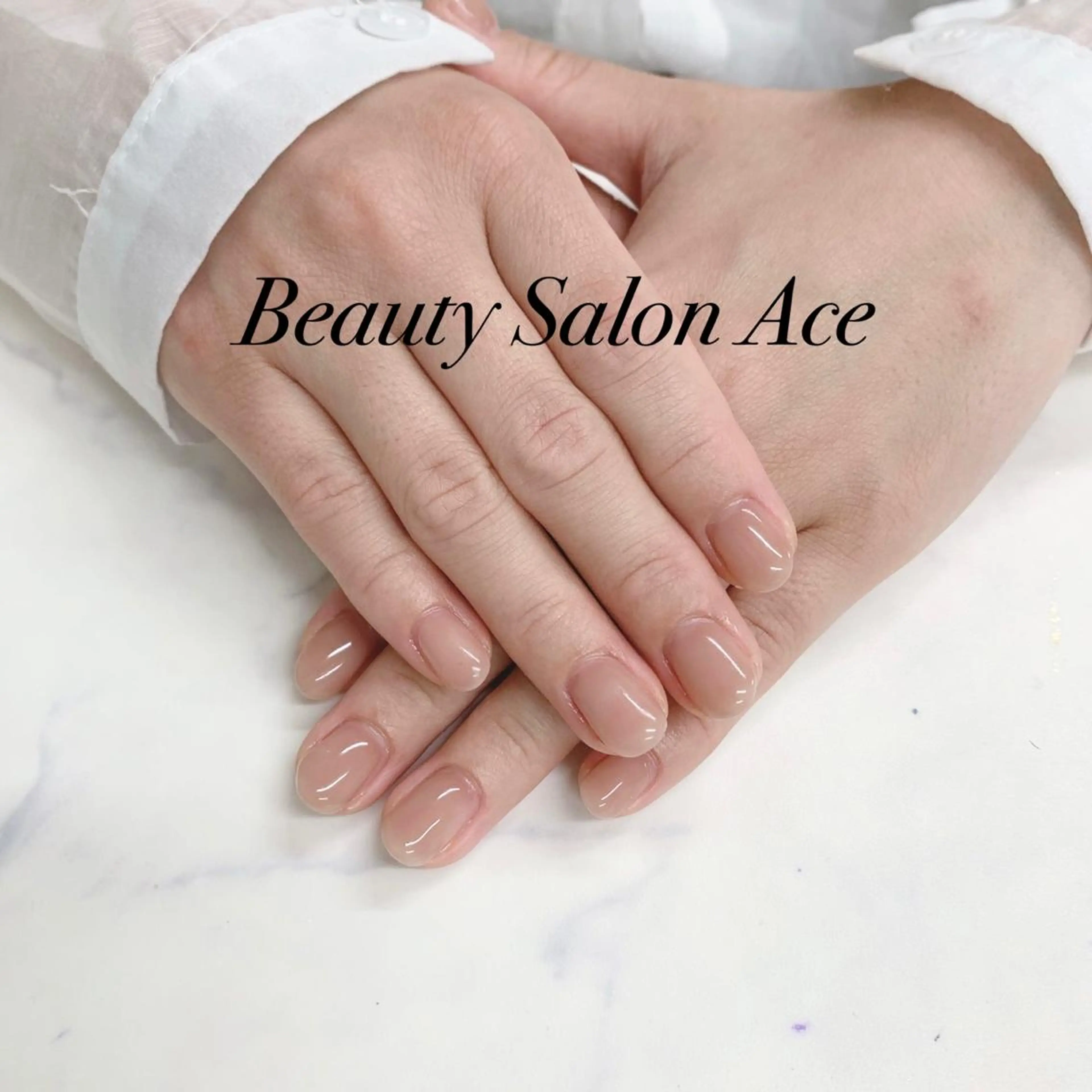 ネイル メンズネイル ワンカラーネイル ハンドネイル ハンドケア Beauty Salon Ace(ネイルサロン エース)所属・池袋フィルイン Ace♡長さだしのネイルデザイン