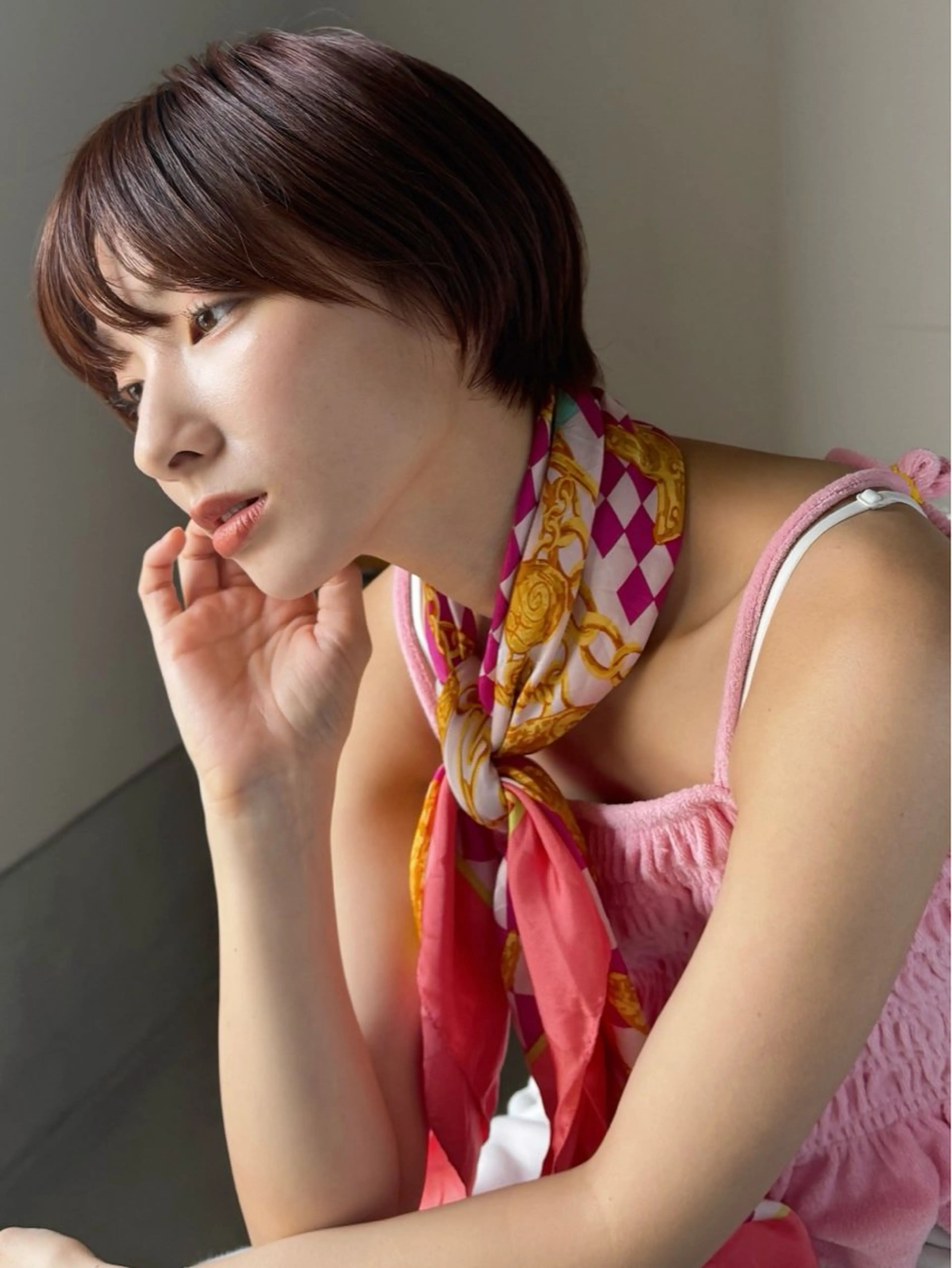 透明感ヘアカラーの写真