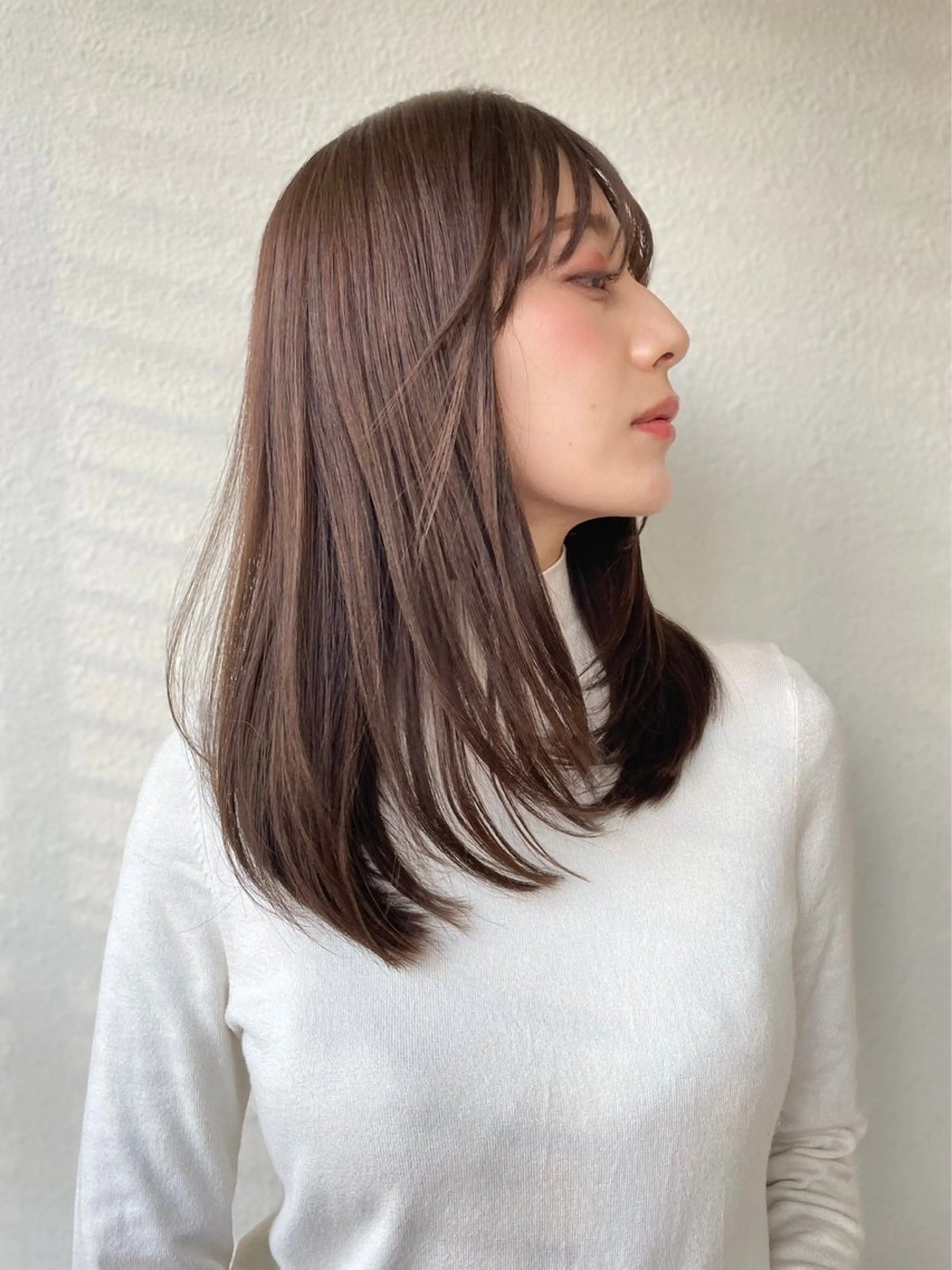 ロング カラー パーマ 天使の羽バング・フェザーバング ✨限定！パーマお得✨ 佐藤優斗のヘアスタイル