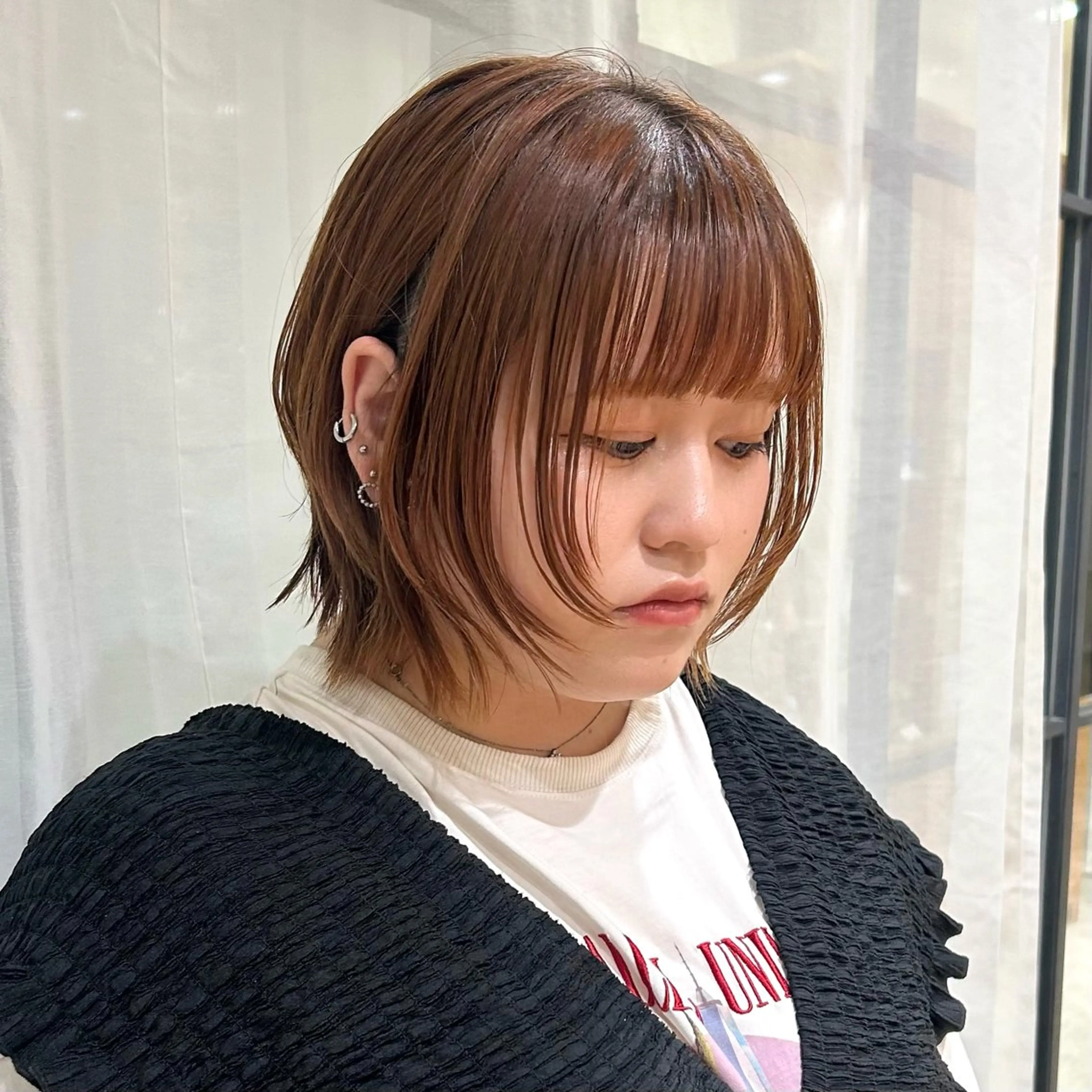 ショート ボブ ウルフカット ウルフボブ カット ボブレイヤー/ パーマ/miyuuのヘアスタイル