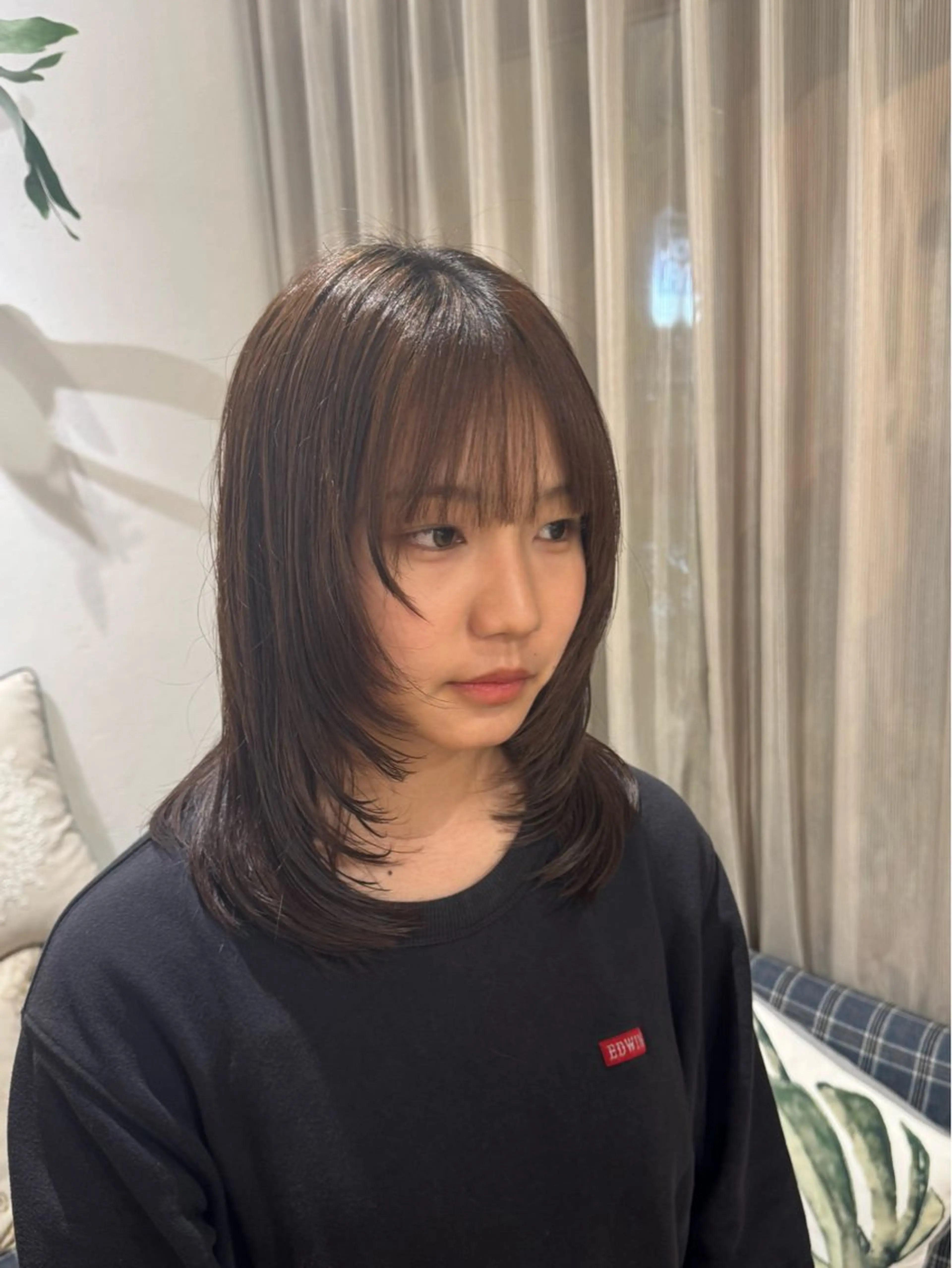 ミディアム 顔周りカット カット 梶尾 悠人のヘアスタイル