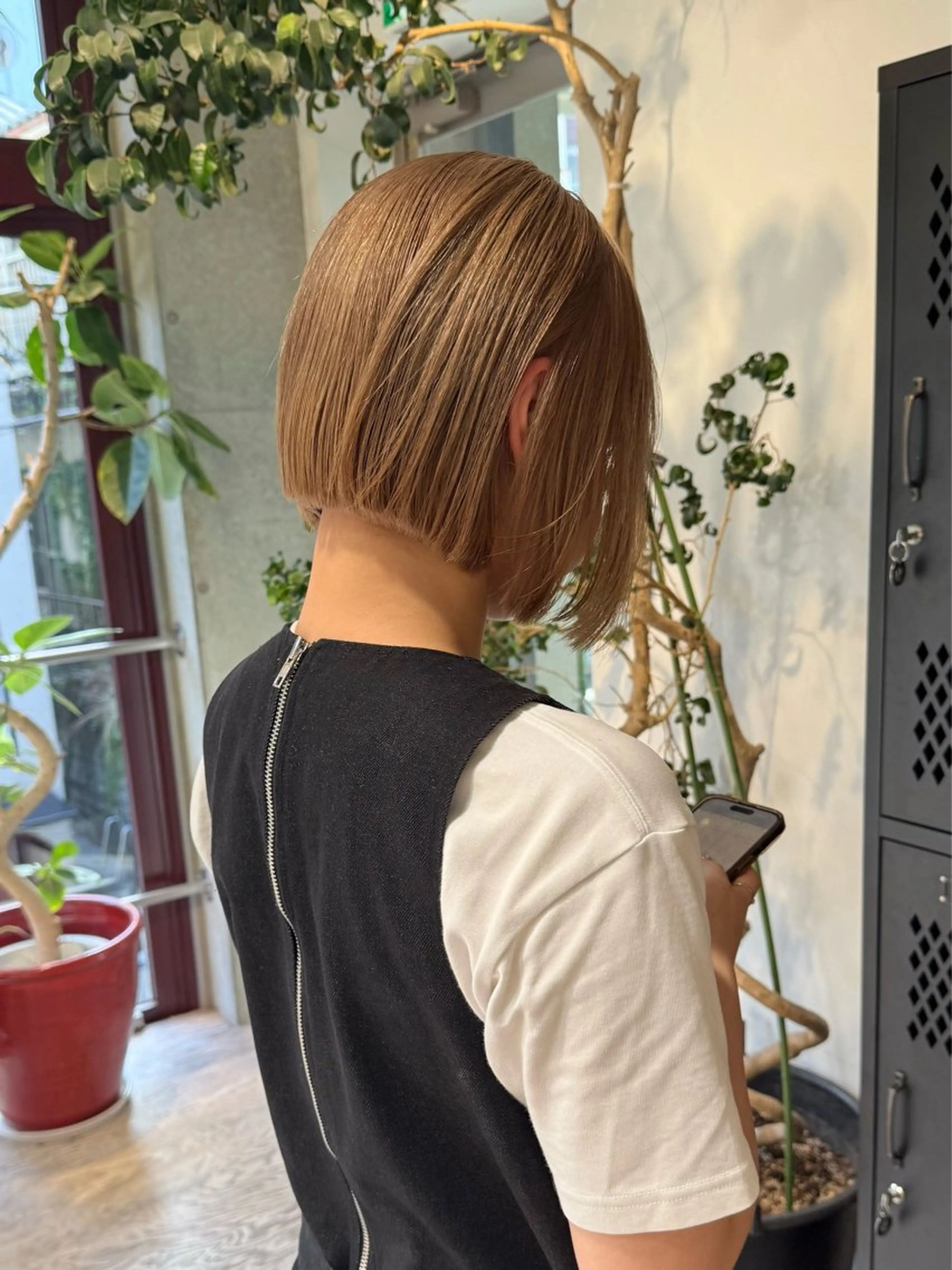 ミディアム カラー ヘアカラー トリートメント 色落ち綺麗透明感カラ /ボブ/ナカツヒカルのヘアスタイル