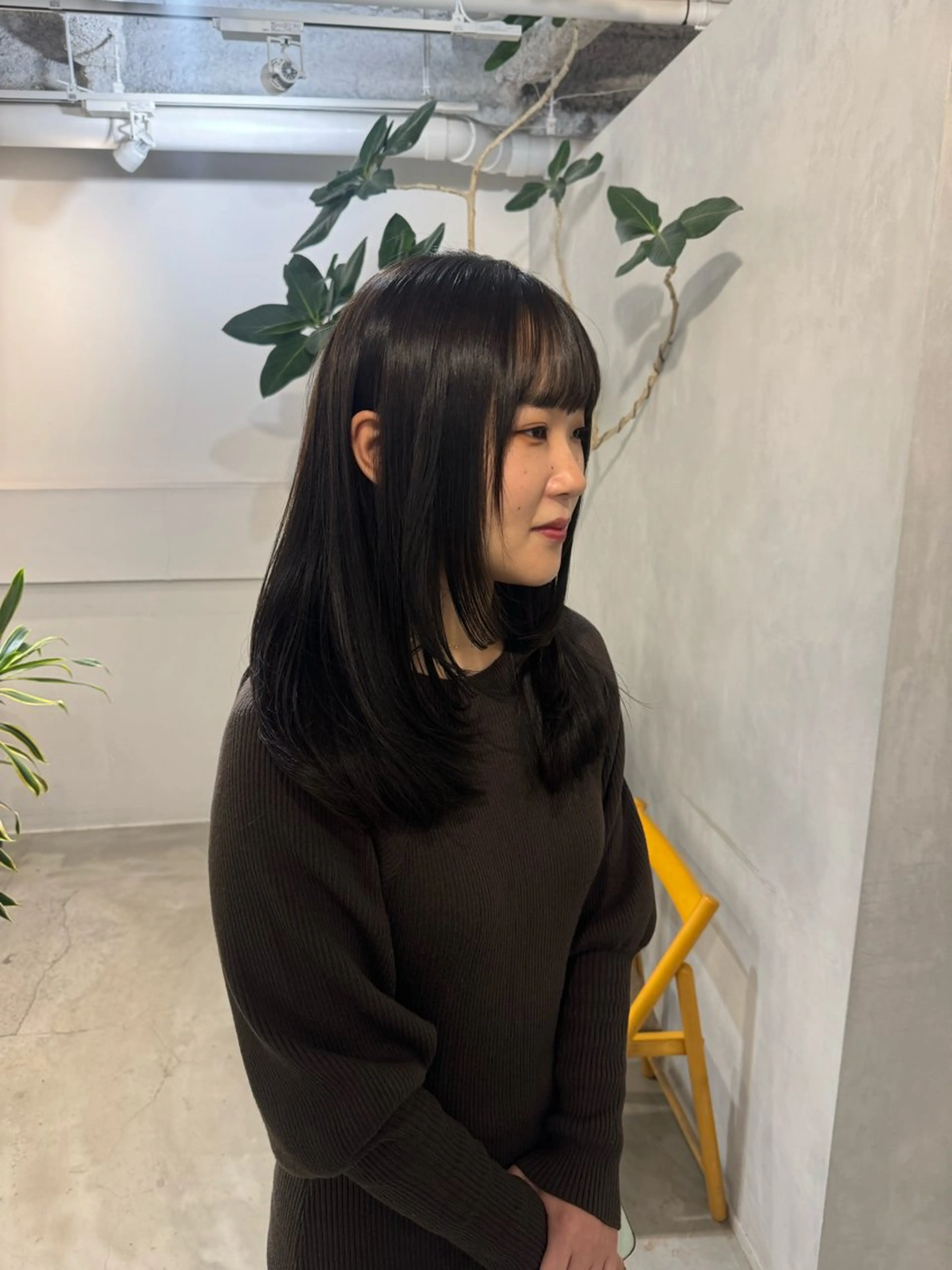 セミロング カット ヘアカラー トリートメント 顔周りcut・ご相談 ＝新宿しずく🇰🇷のヘアスタイル