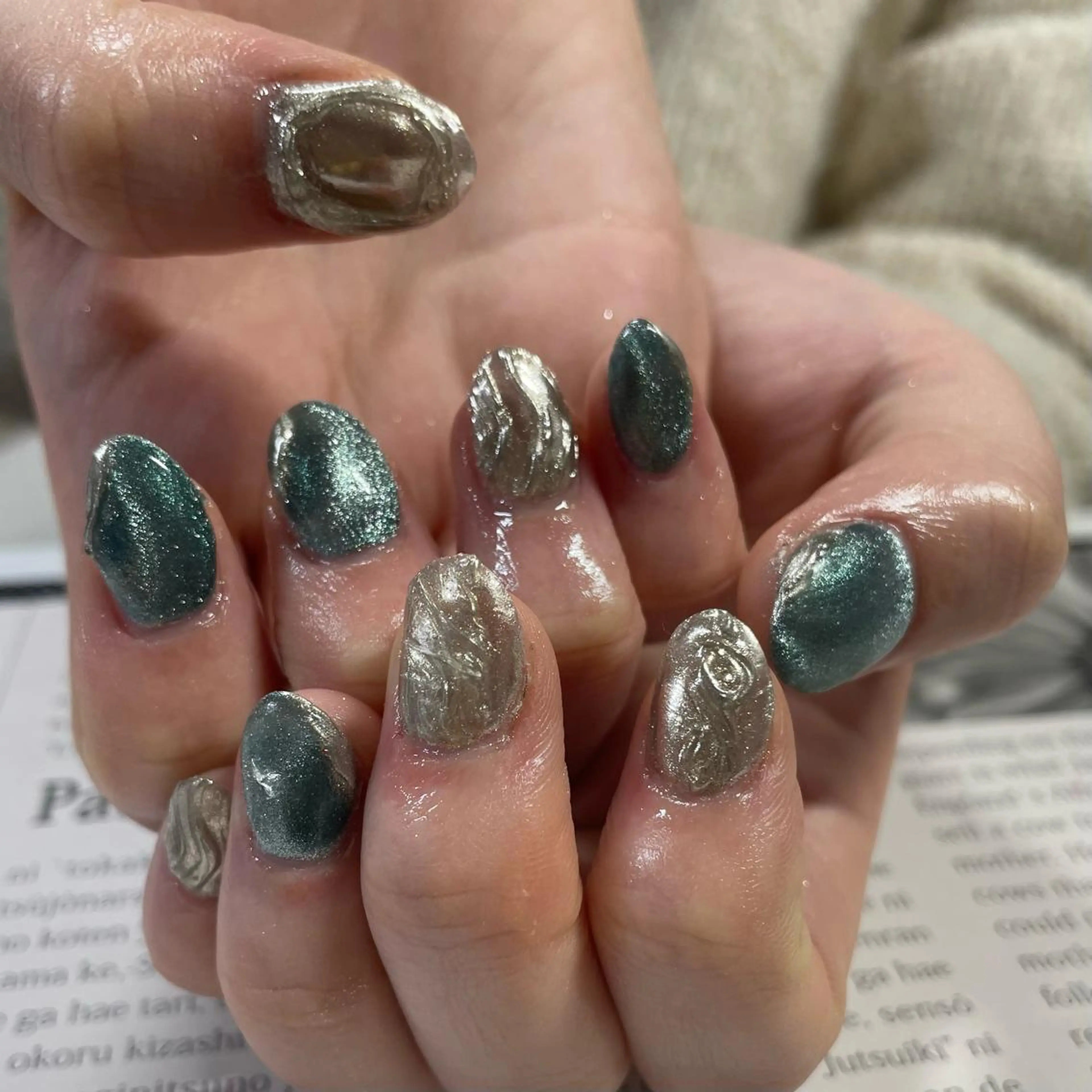 ネイル マグネットネイル 奥園 良恵のネイルデザイン