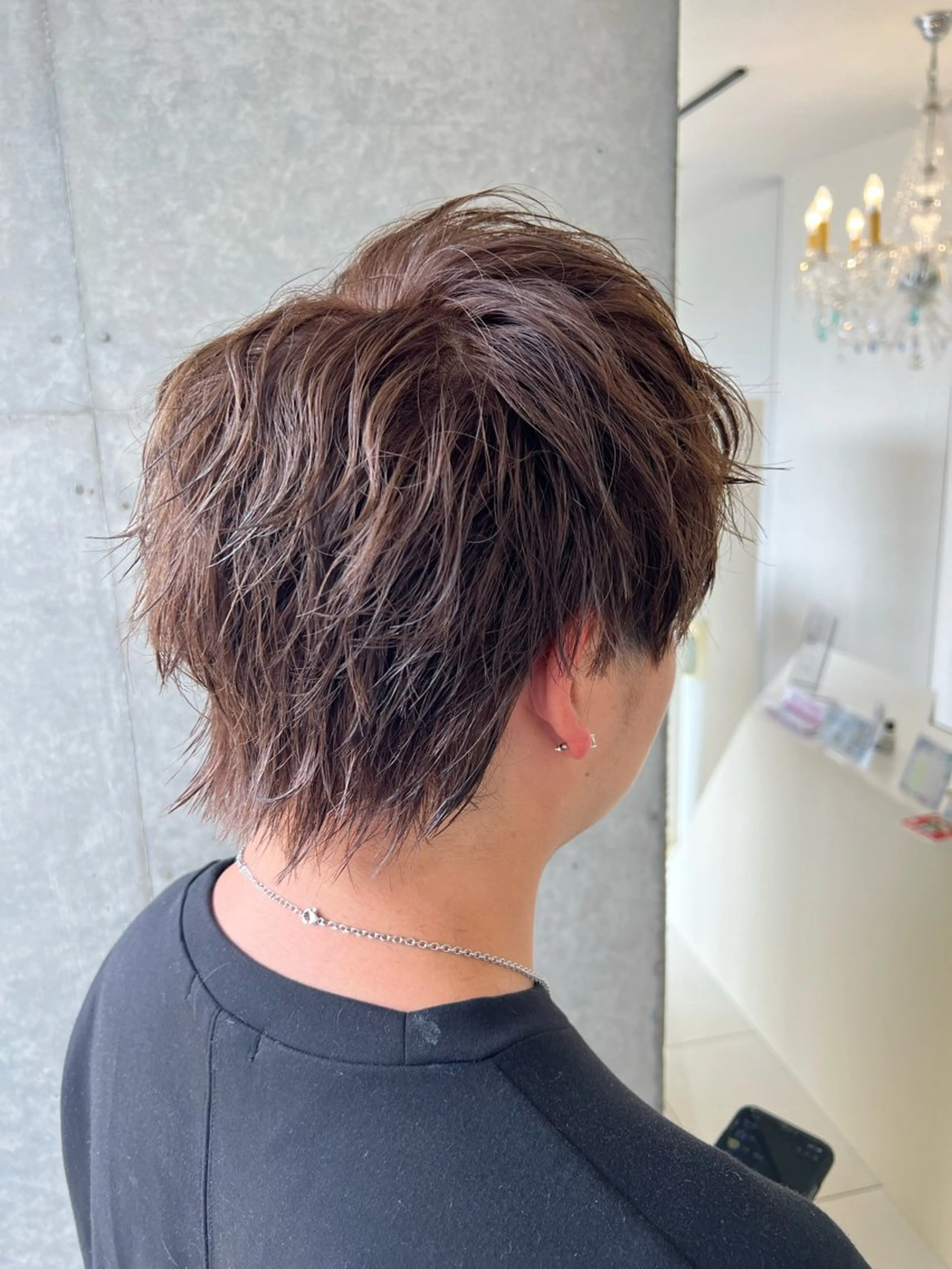 ショート カラー メンズ マッシュウルフ マッシュ メンズウルフカット ウルフカット カット ヘアカラー Soul eater KANATAのヘアスタイル