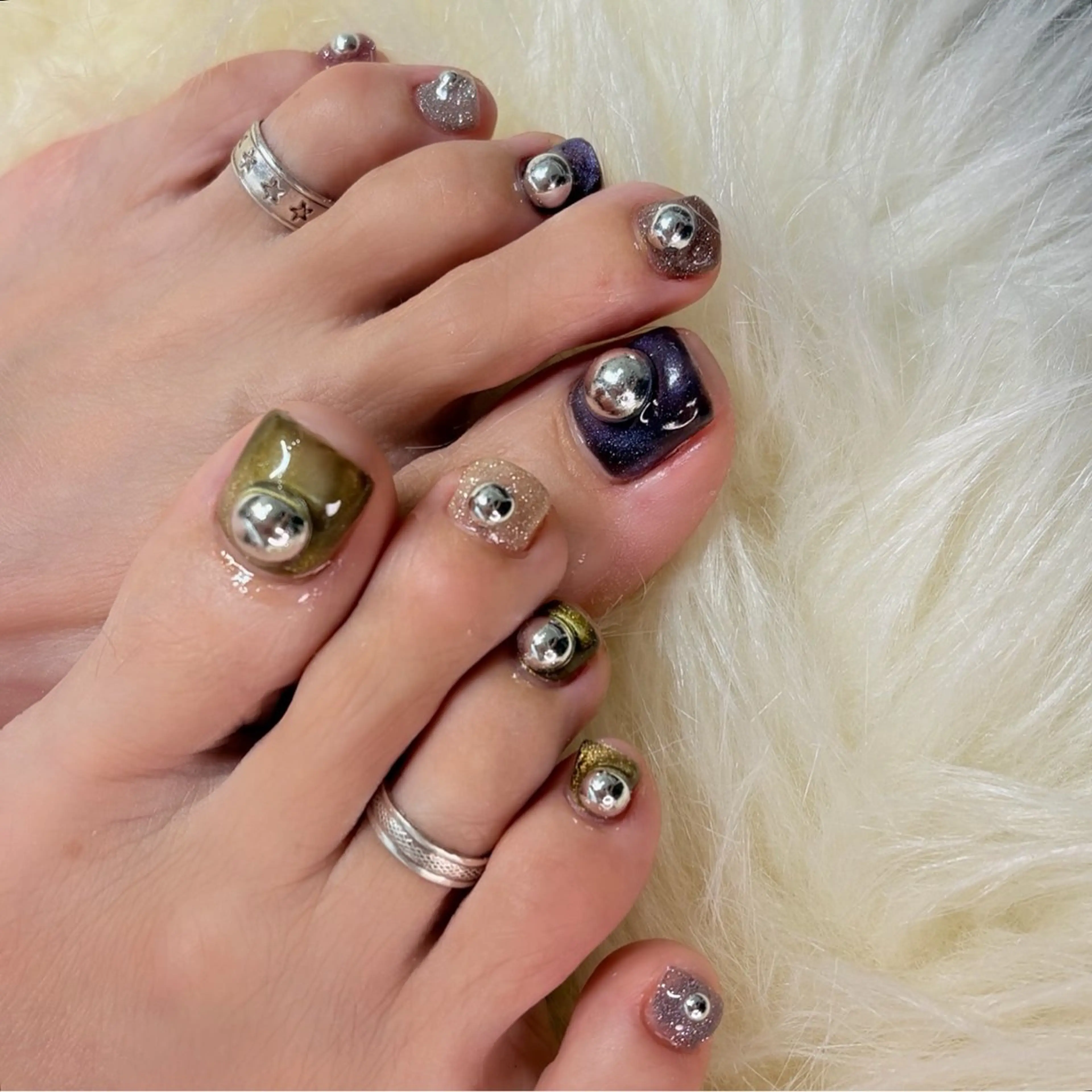 ネイル マグネットネイル フットネイル Nail ameria megu所属・ameria meguのネイルデザイン