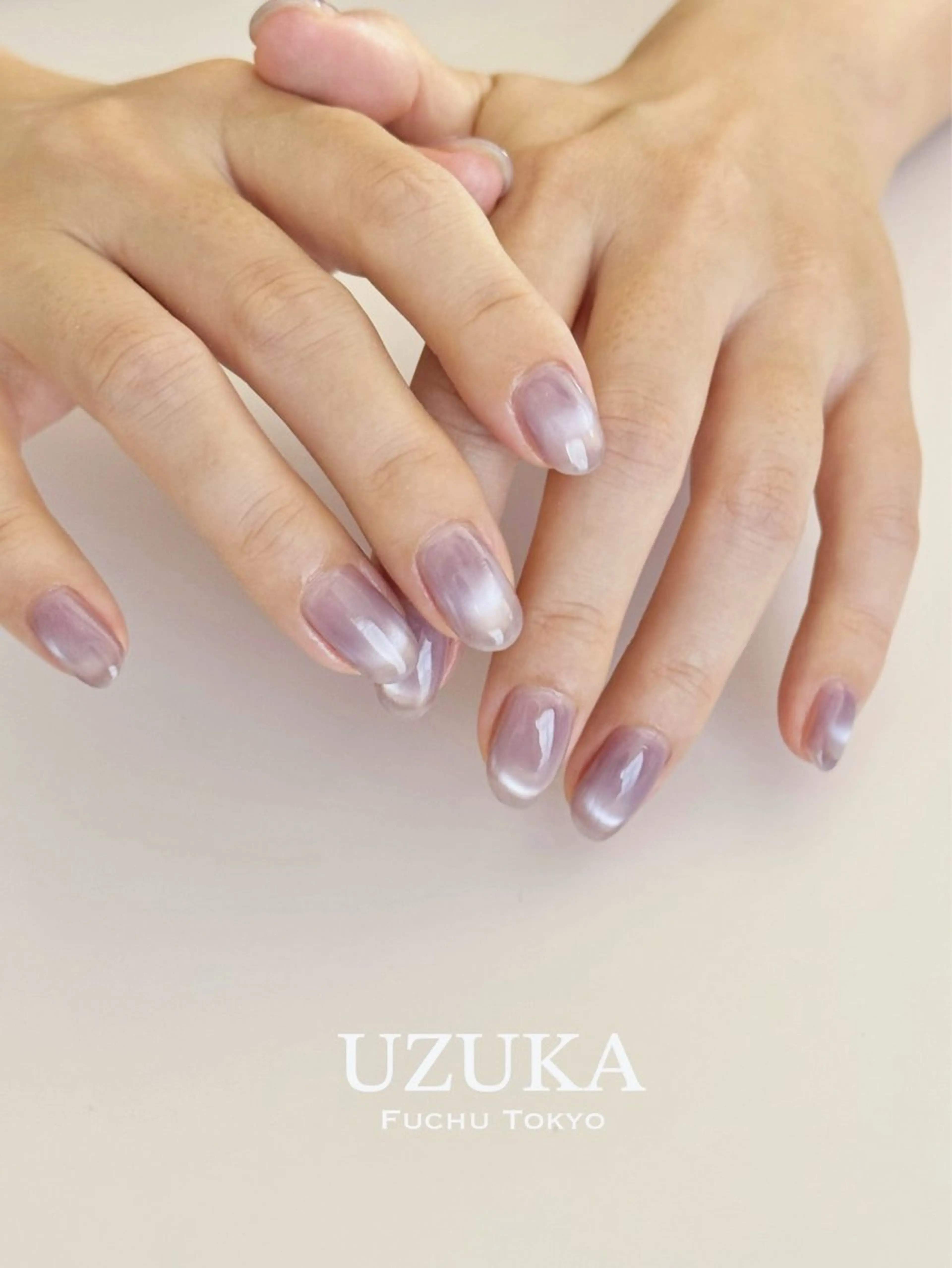 ネイル フレンチネイル マグネットネイル マグネットフレンチ 夏ネイル ハンドネイル 【nail】 Uzuka🌙のネイルデザイン