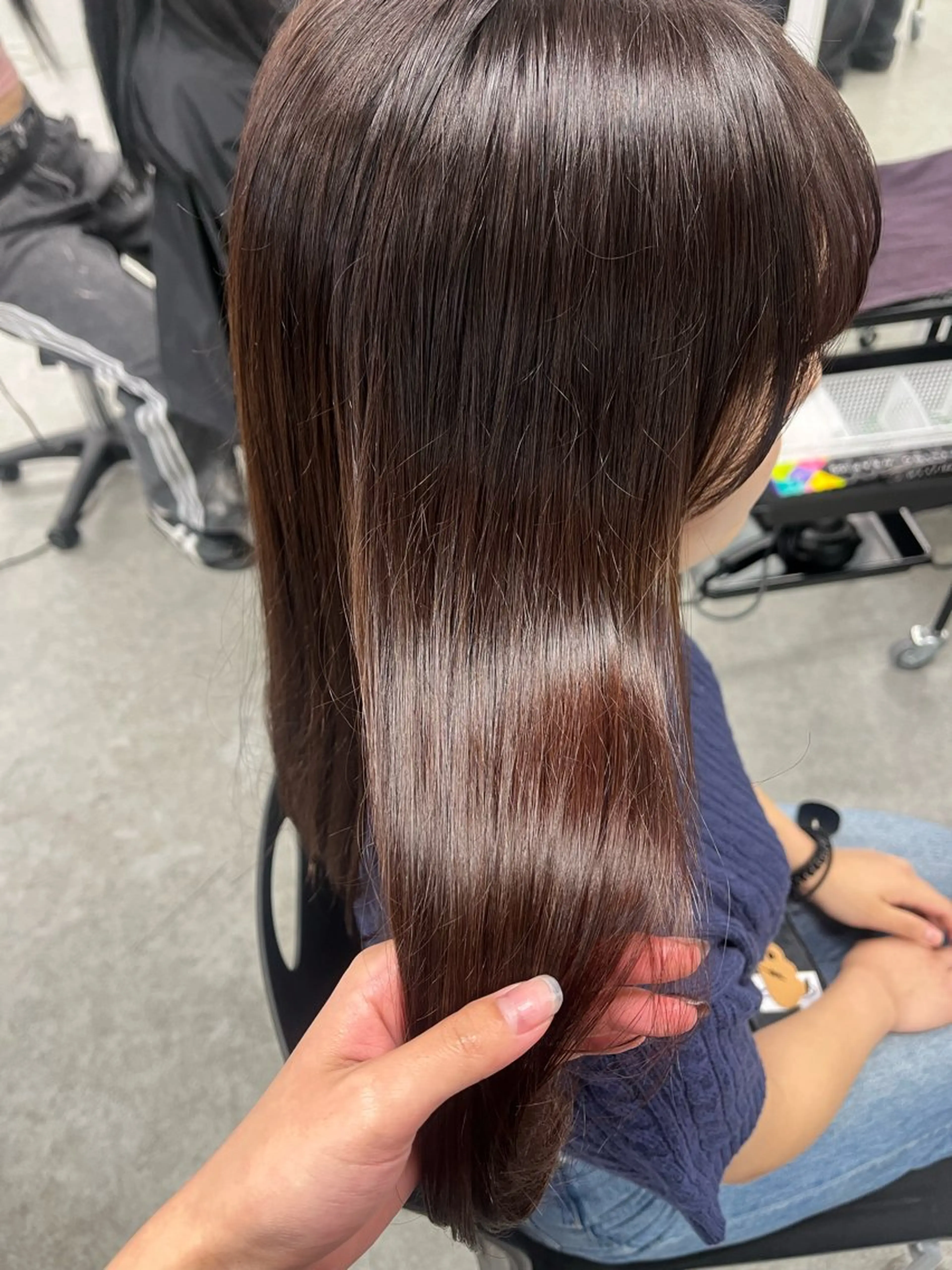 ロング カラー 透明感カラー 髪質改善 トリートメント ヘアカラー トリートメント 大人上品ベージュ 🎀HARUNAのヘアスタイル