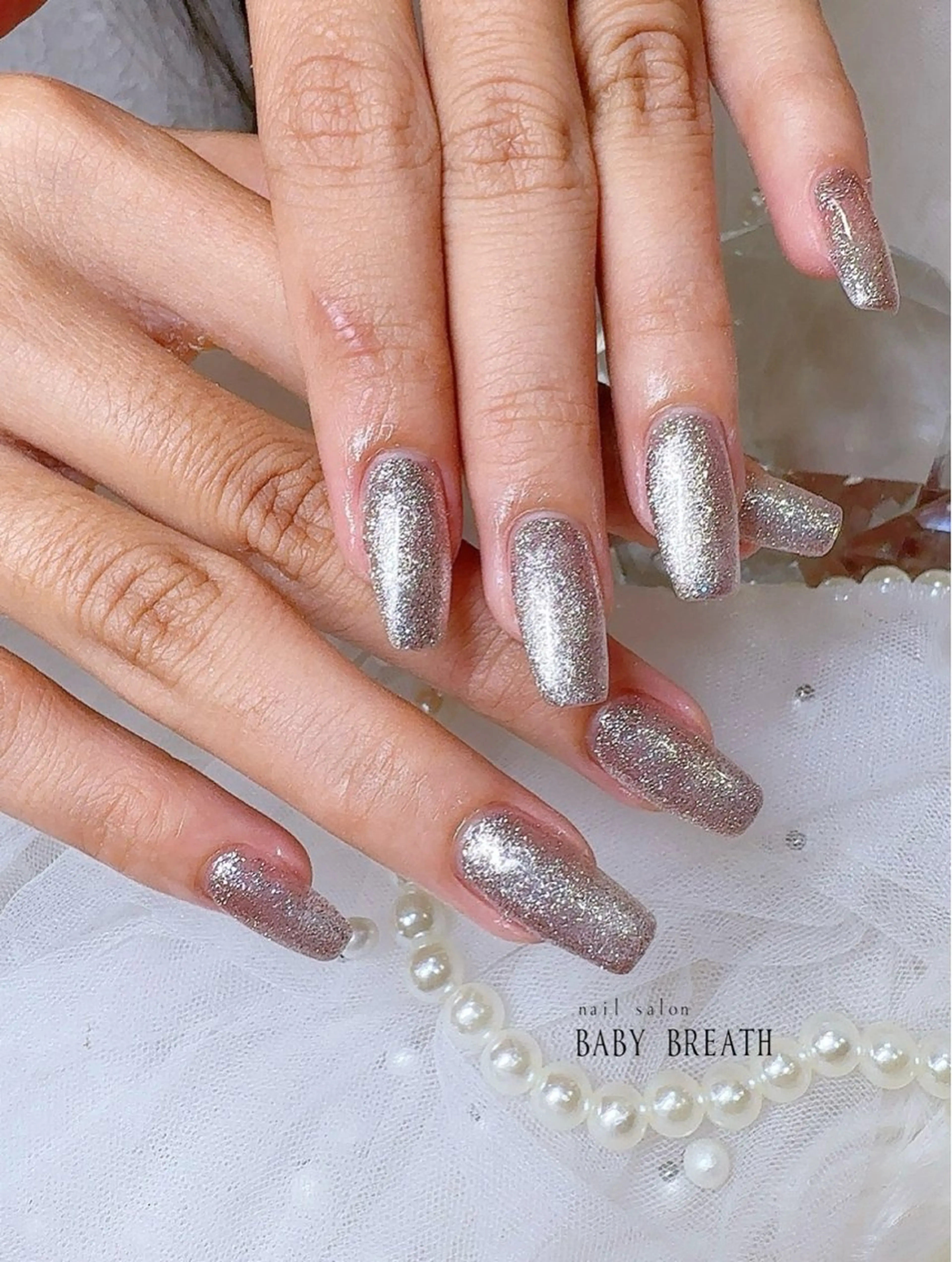 【ハンドネイル】ワンカラー/ラメ・カラーグラデーションの写真