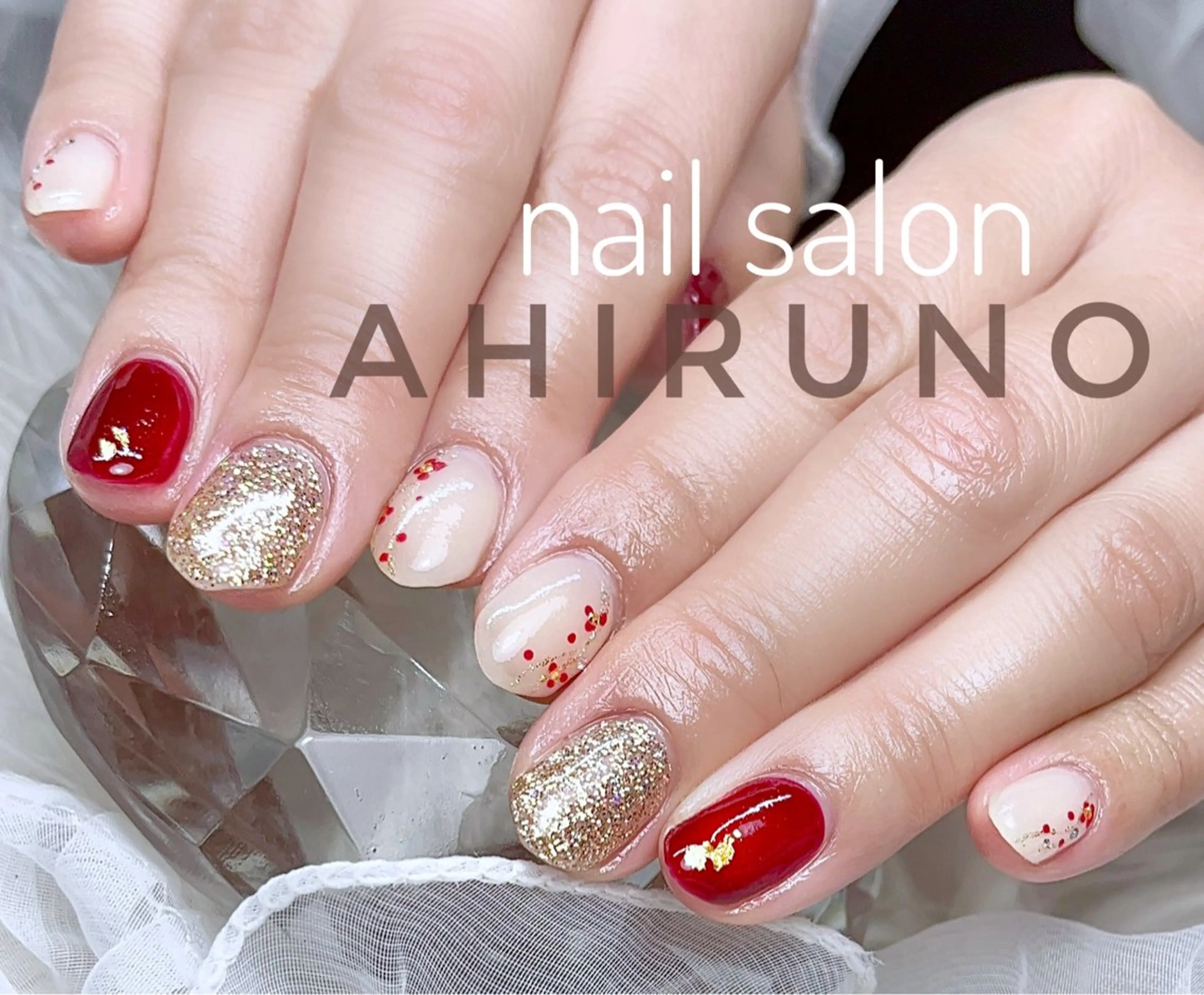 ネイル ワンカラーネイル 赤色 ハンドネイル ａｈｉｒｕｎｏ ✿ ｙｕiのネイルデザイン