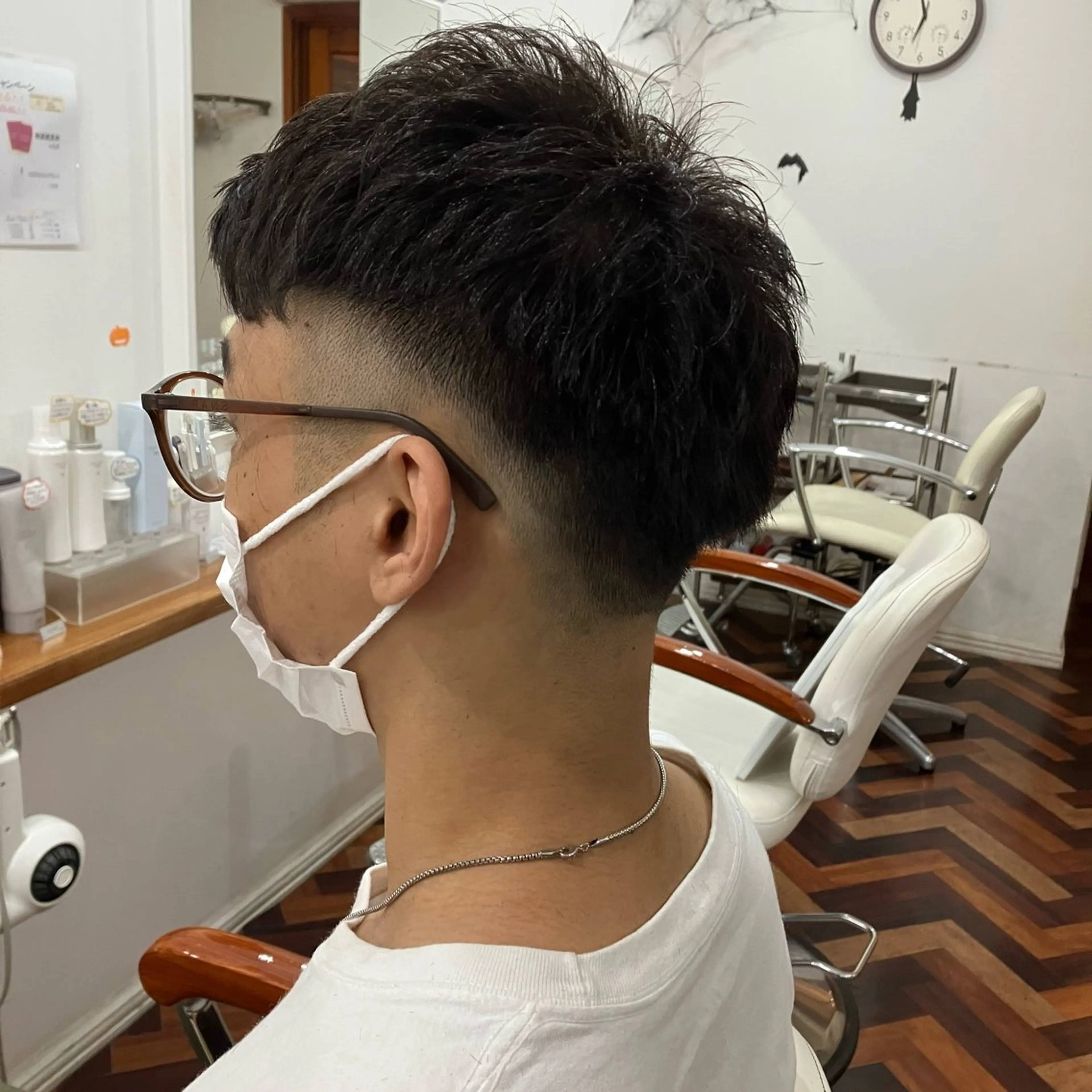 ショート メンズ フェードカット カット 佐藤悠生/ メンズカット．パーマのヘアスタイル