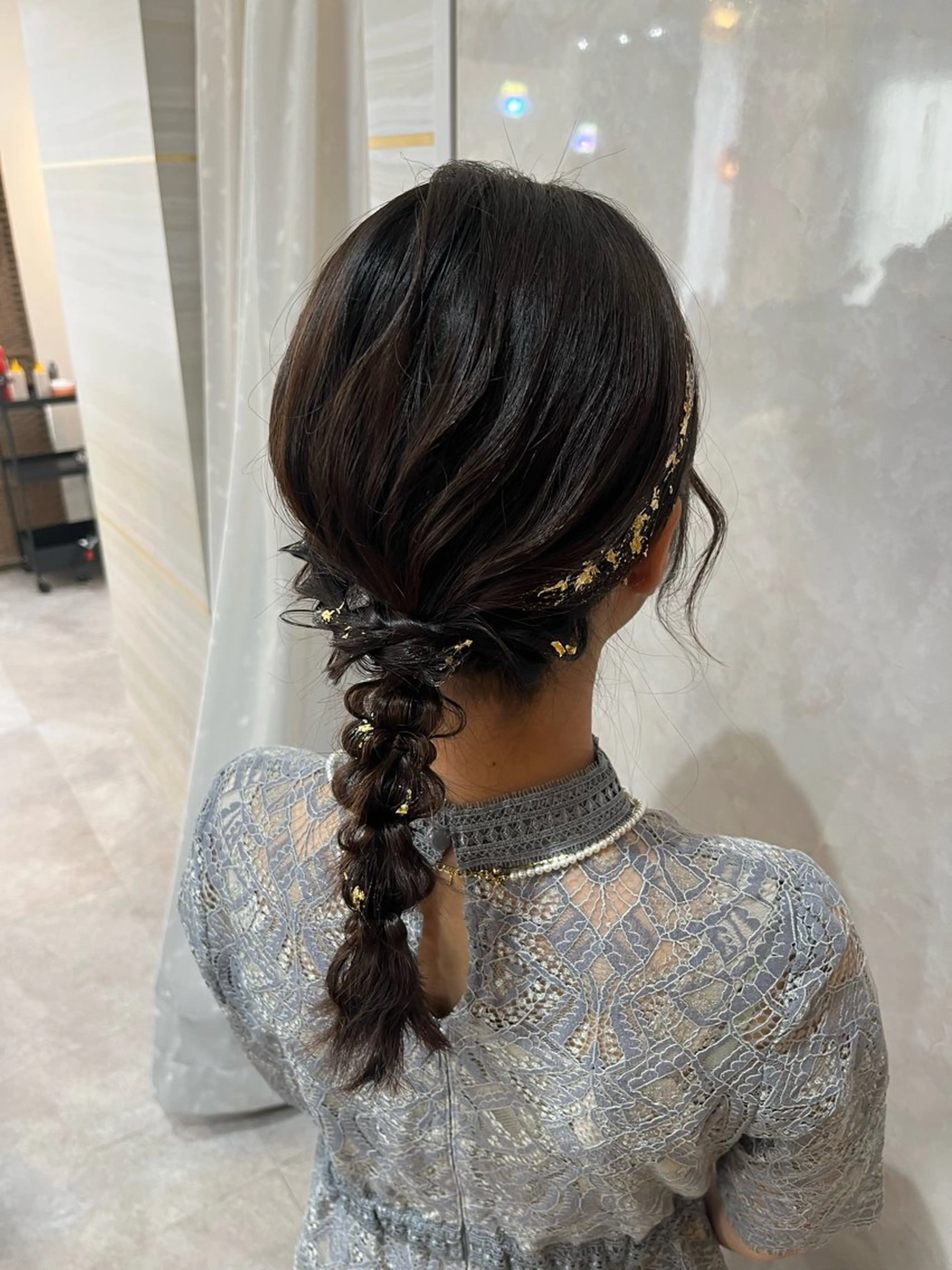 セミロング ヘアアレンジ ヘアセット 💙Ami💙 elubylovisのヘアスタイル