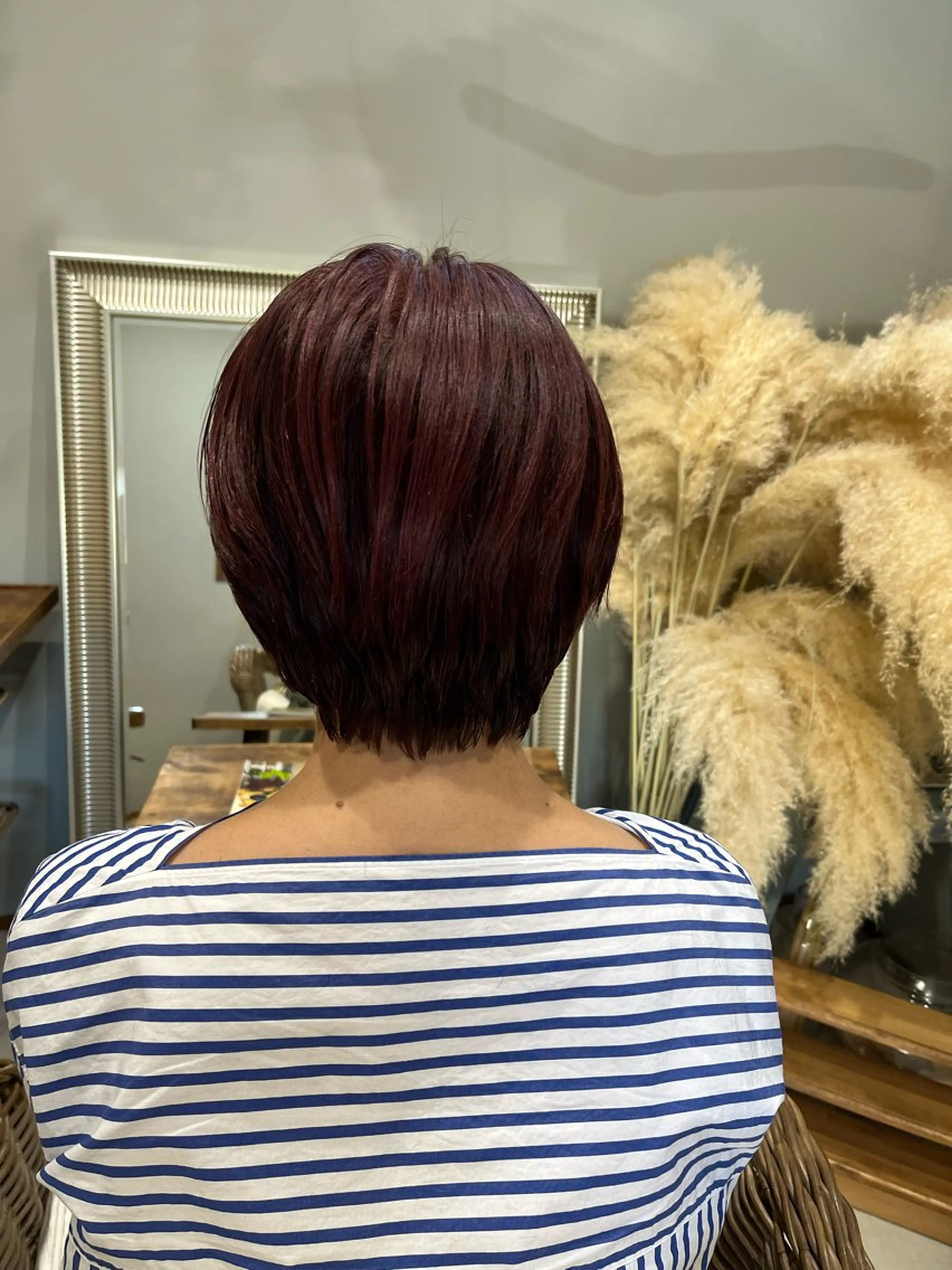 ショート カラー ピンクカラー ショートヘア tablier所属・フクウラ ミホのヘアスタイル