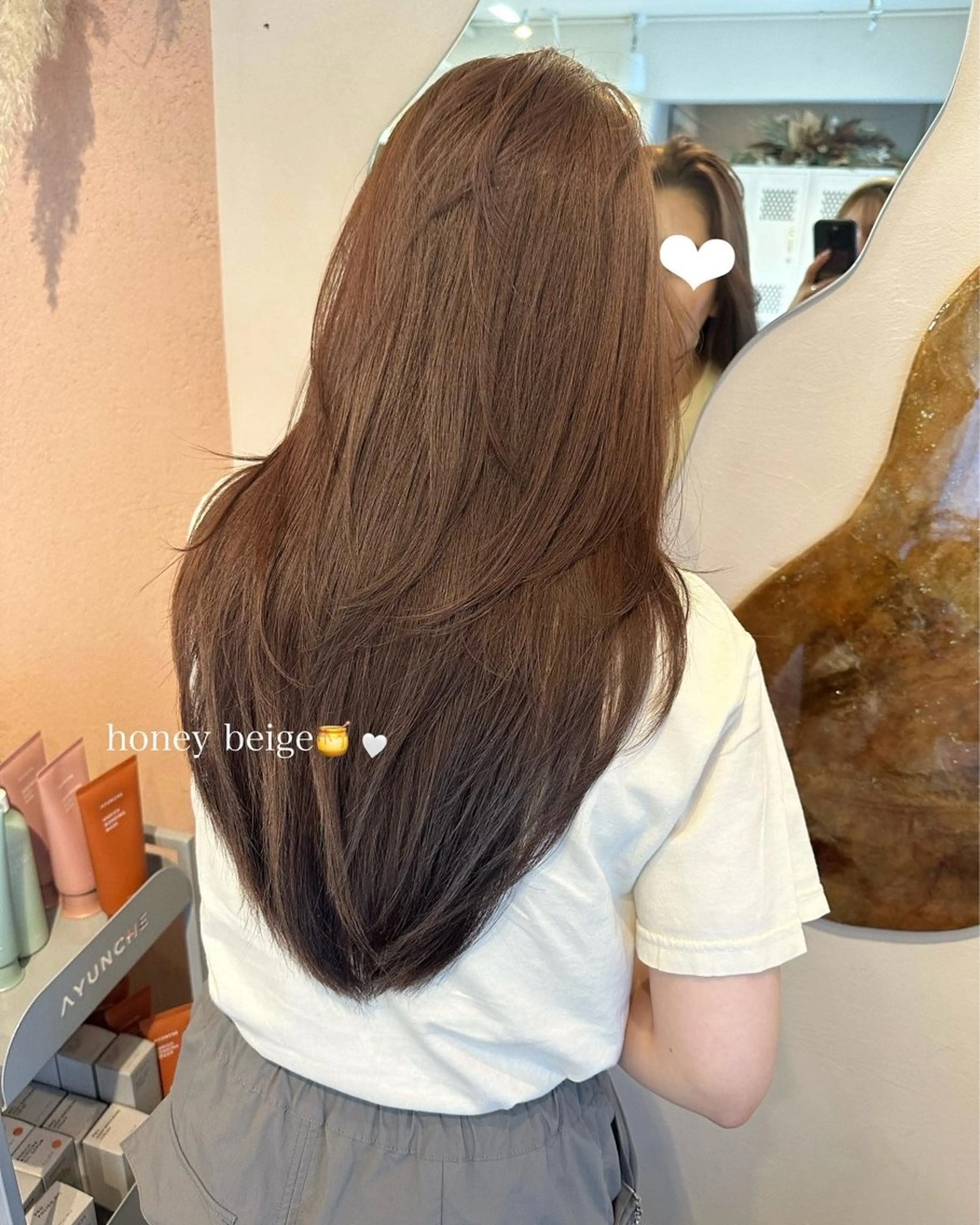 ロング カラー ベージュカラー 韓国ヘア🦢🖤 Sayumiのヘアスタイル