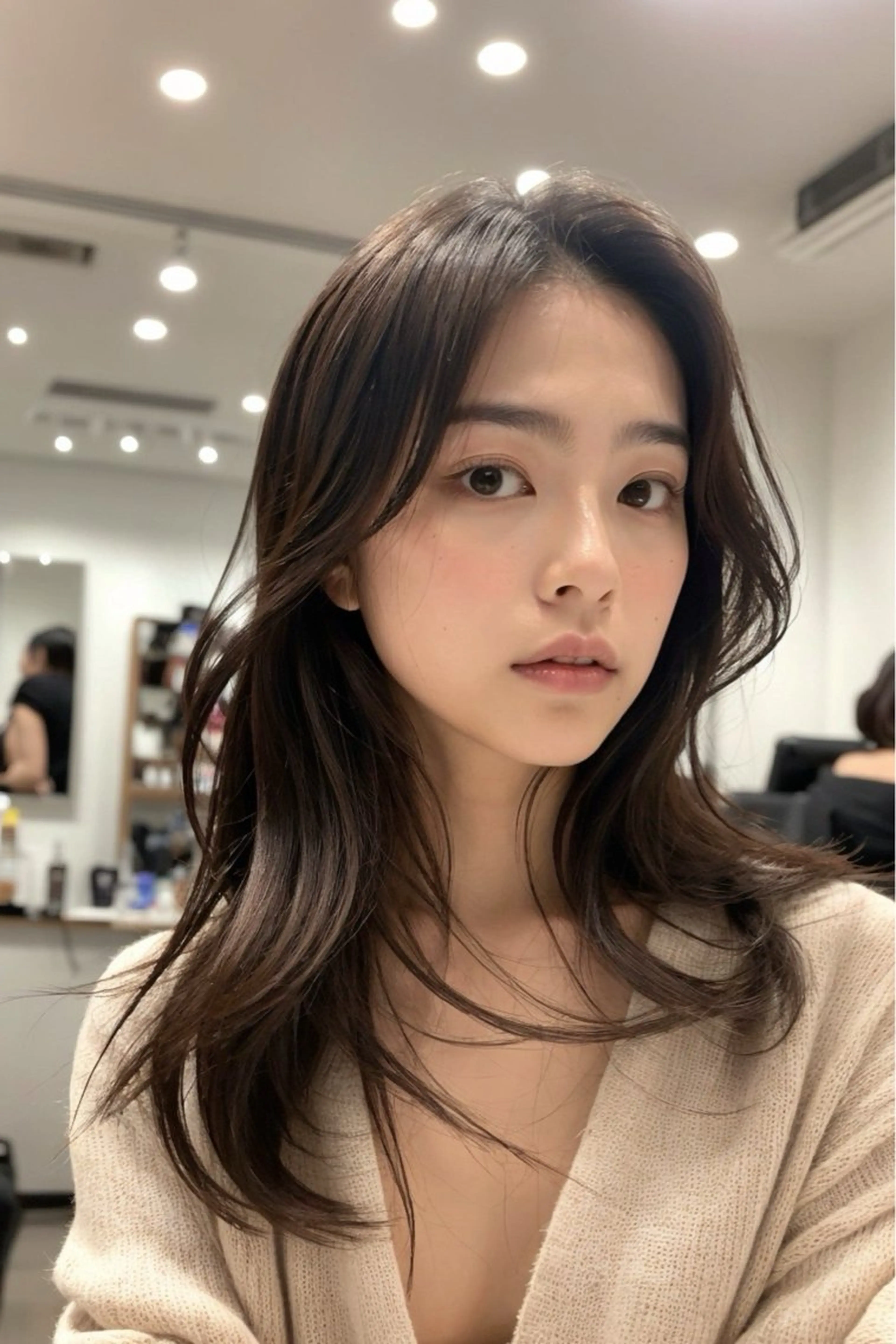 ミディアム カット ヘアカラー トリートメント nagi所属・透明感／髪質改善 ／ 千種／りかのヘアスタイル