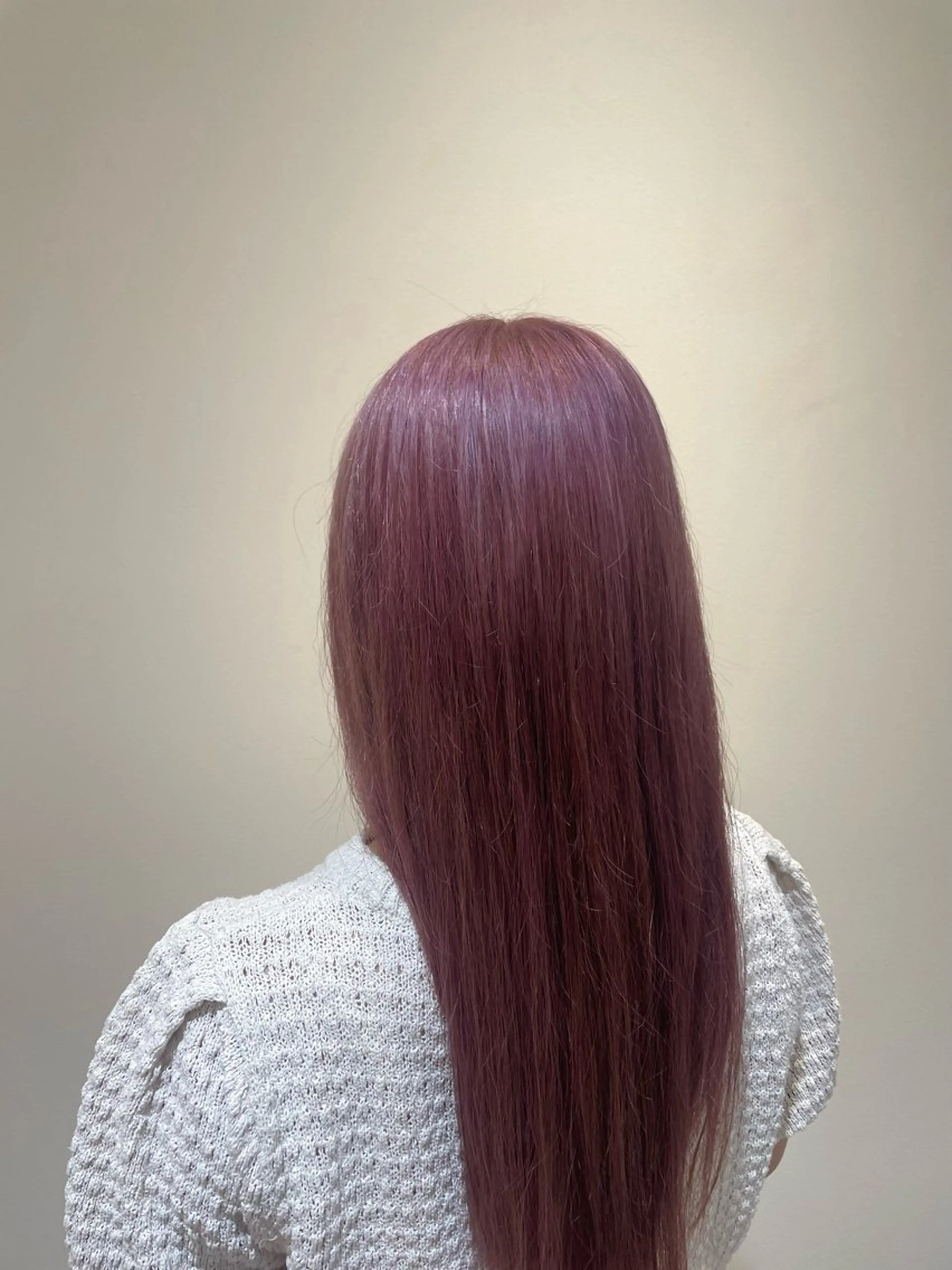 ロング カラー ピンクカラー 堀 ゆきみのヘアスタイル