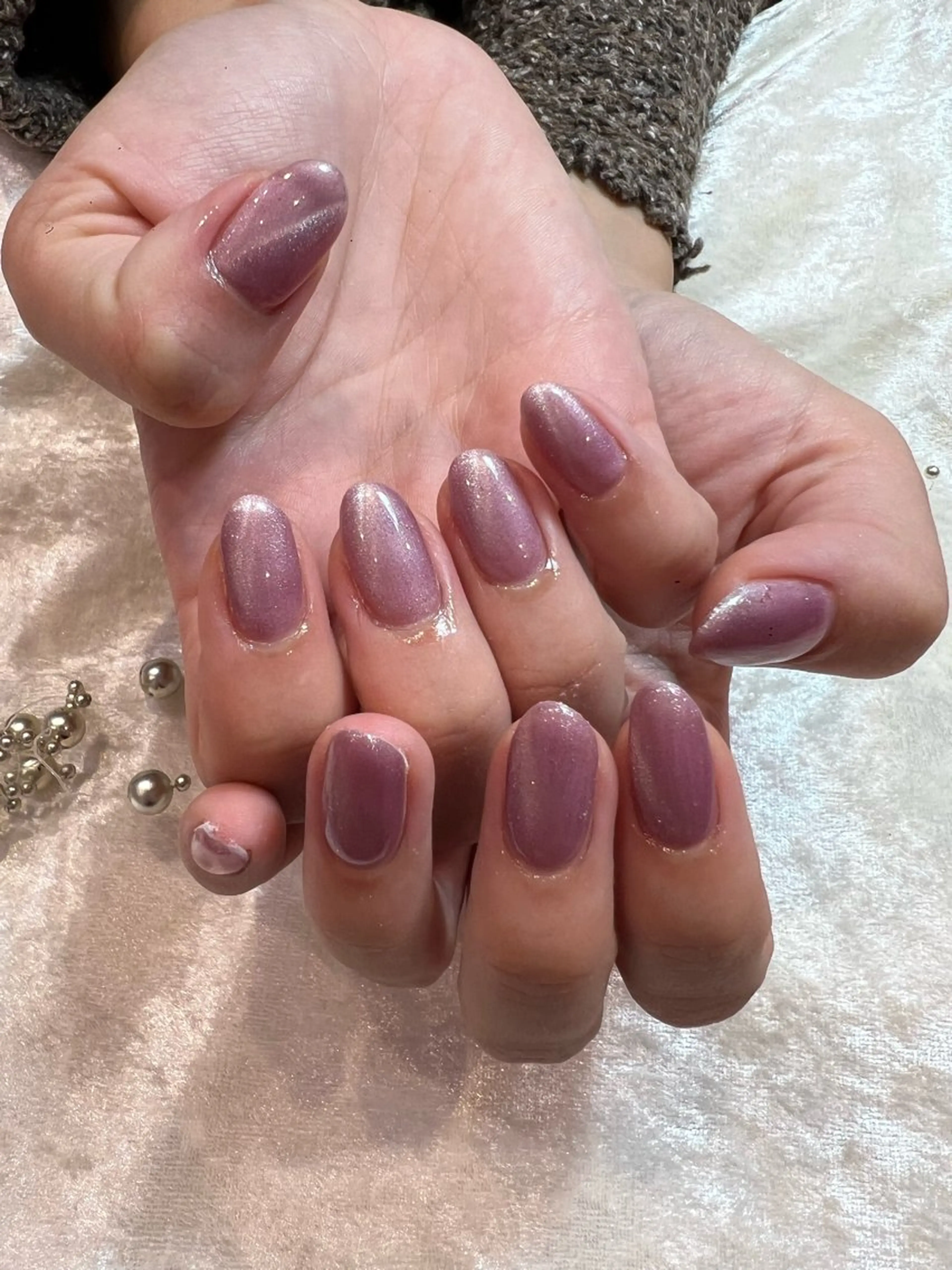 ネイル マグネットネイル マグネットワンカラー ワンカラーネイル ネイル＆まつ毛 COCONail 池袋東口所属・COCONeil 井上のネイルデザイン