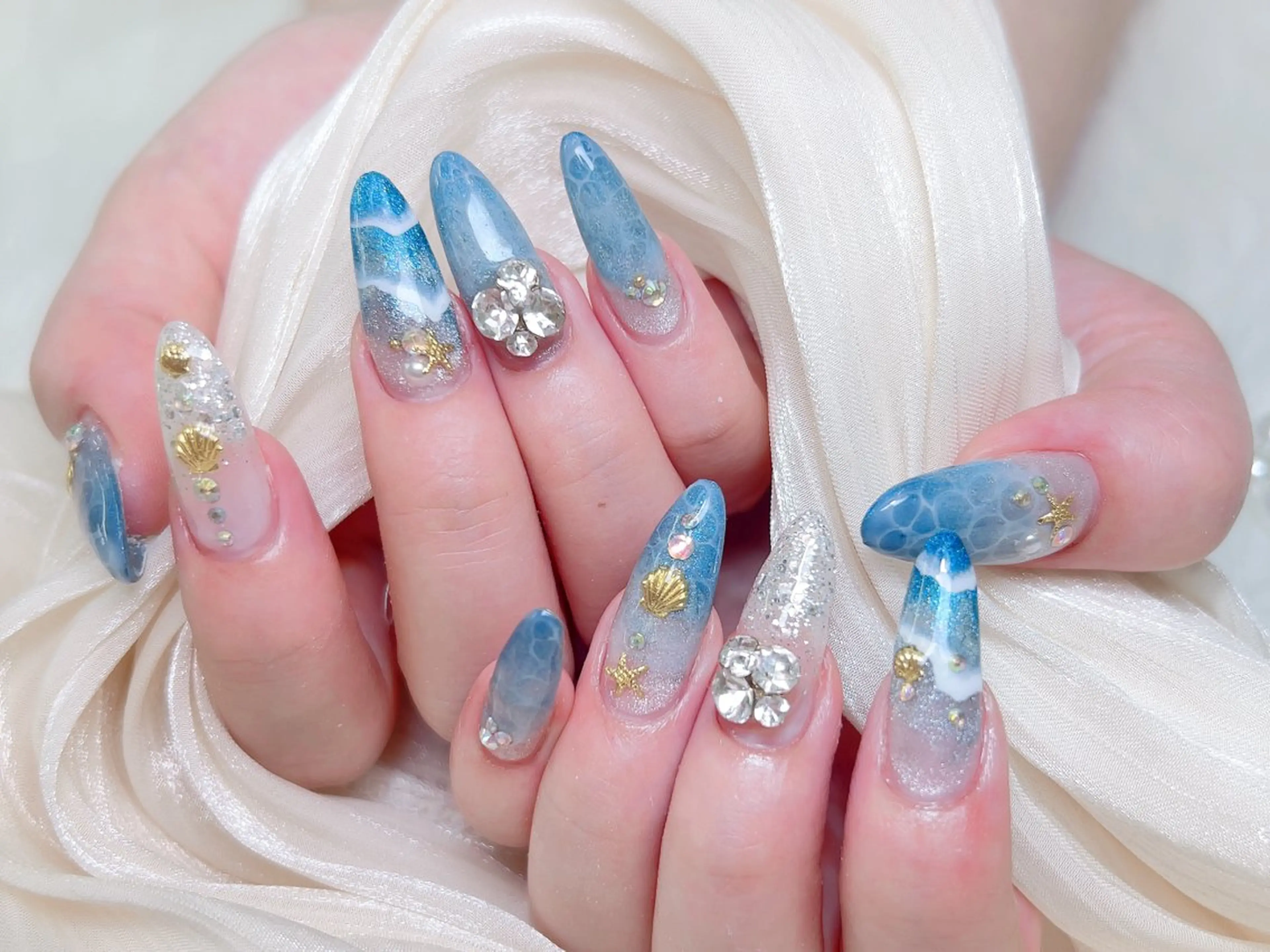 ネイル ハンドネイル M🌷nail 長さだし専門店のネイルデザイン