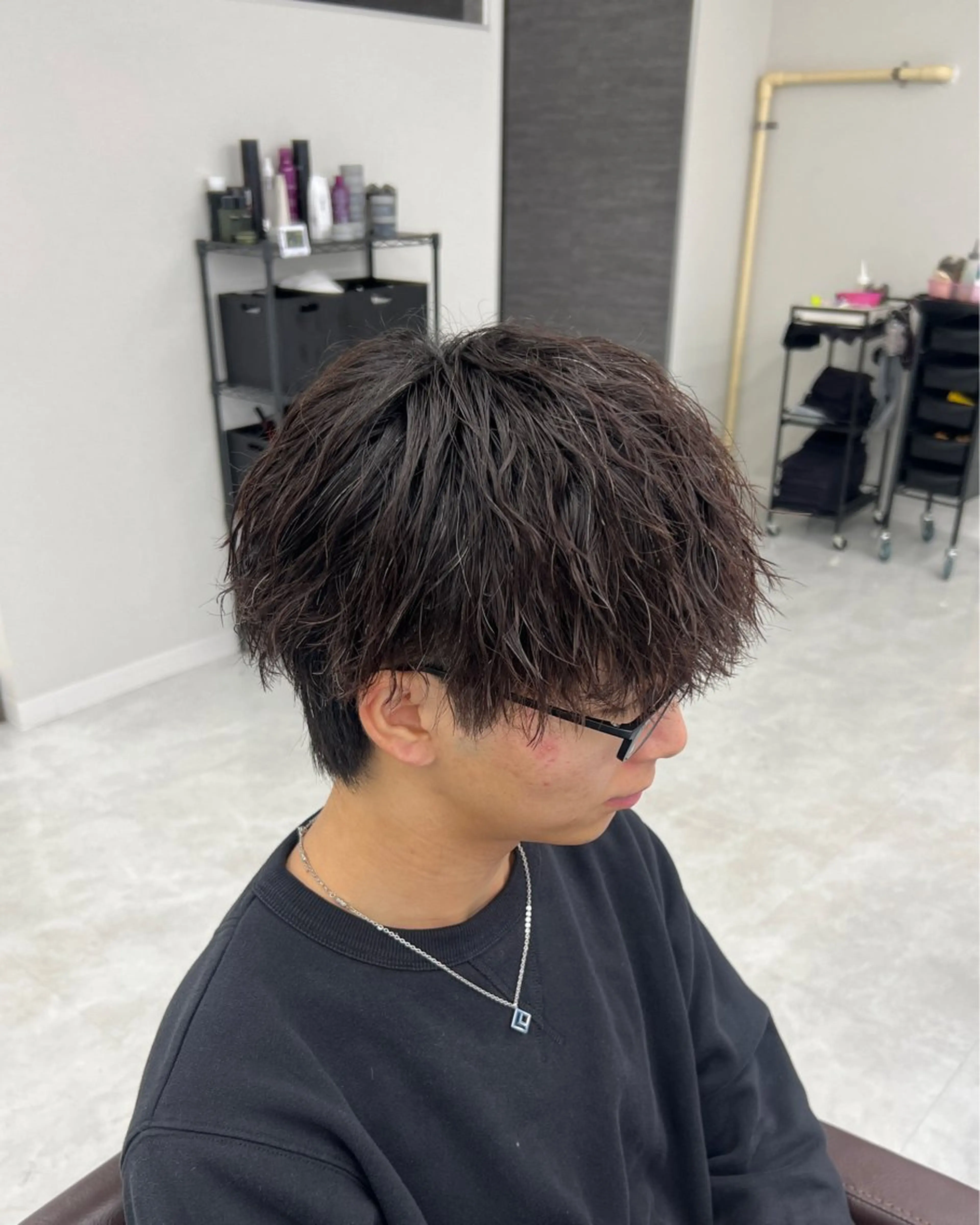 パーマ メンズ カット パーマ トリートメント ヘアセット シャドウパーマ/ メンズ/KENTAのヘアスタイル