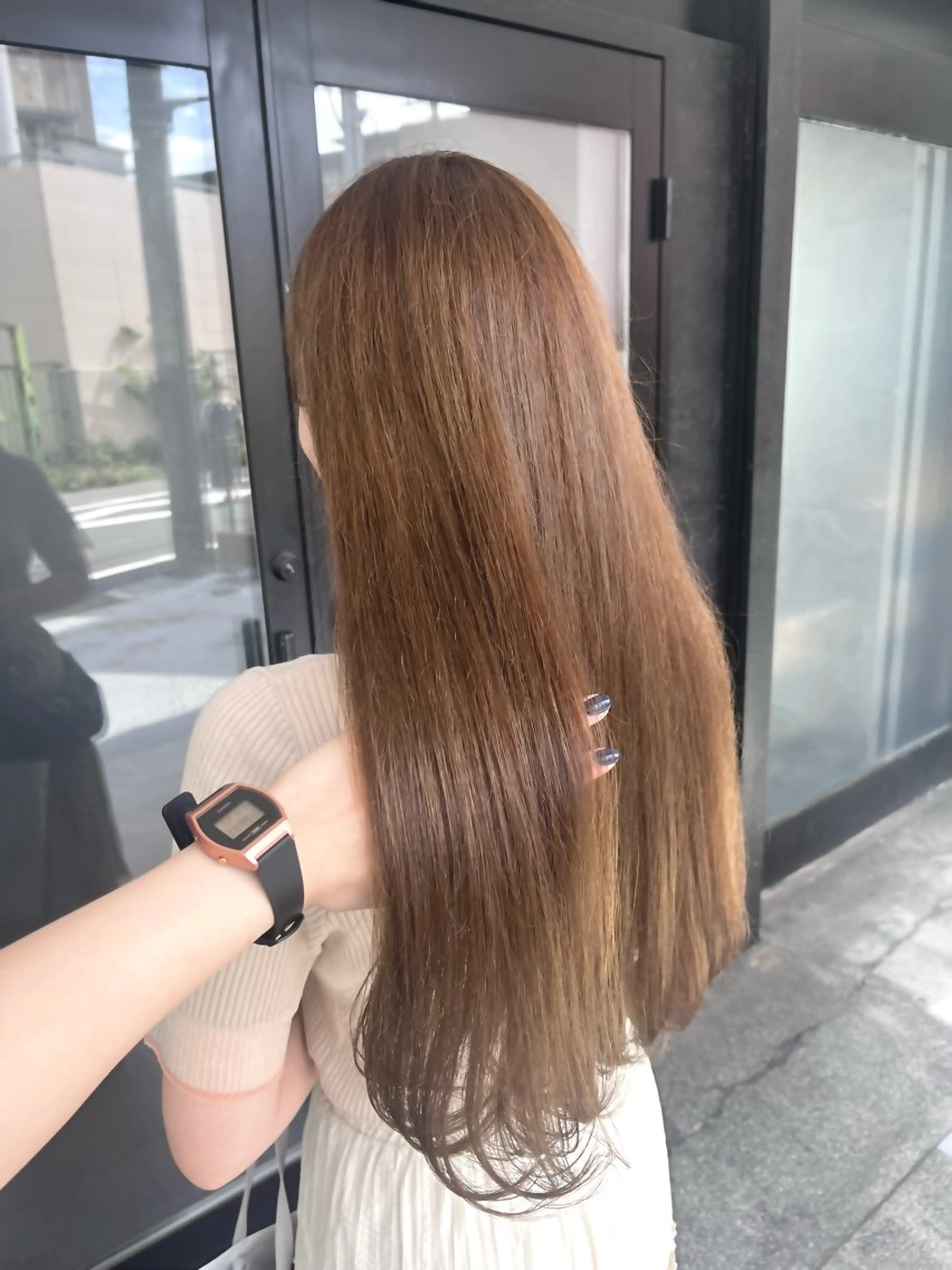 ロング カラー ベージュカラー ブリーチ ブリーチなしカラー ヘアカラー 透明感カラー/パーマ 🌀アオノアユミのヘアスタイル