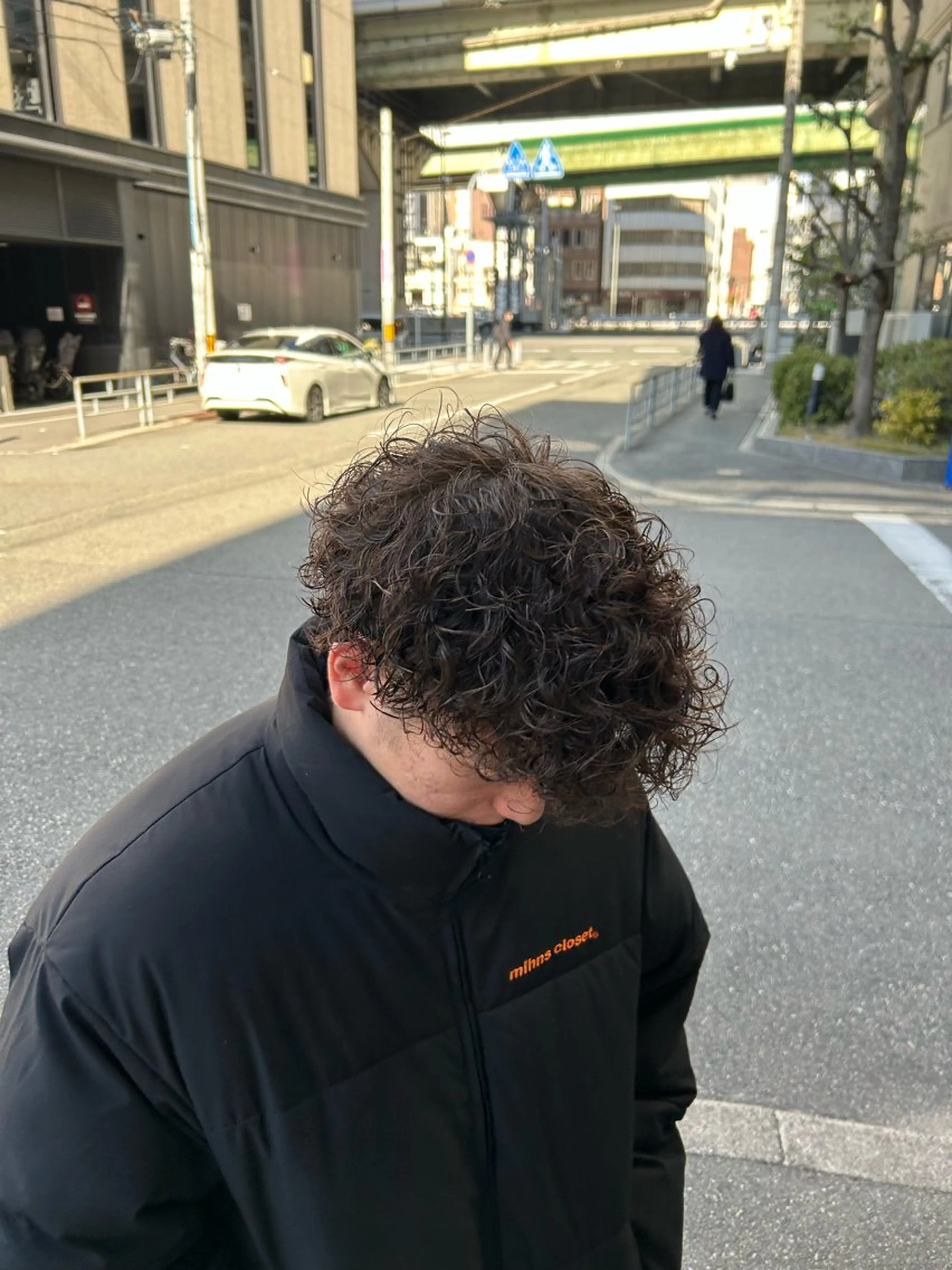 ミディアム ミディアムパーマ カット パーマ BARBER BROS 長堀橋店所属・奥 圭人｜メンズスタイルのヘアスタイル