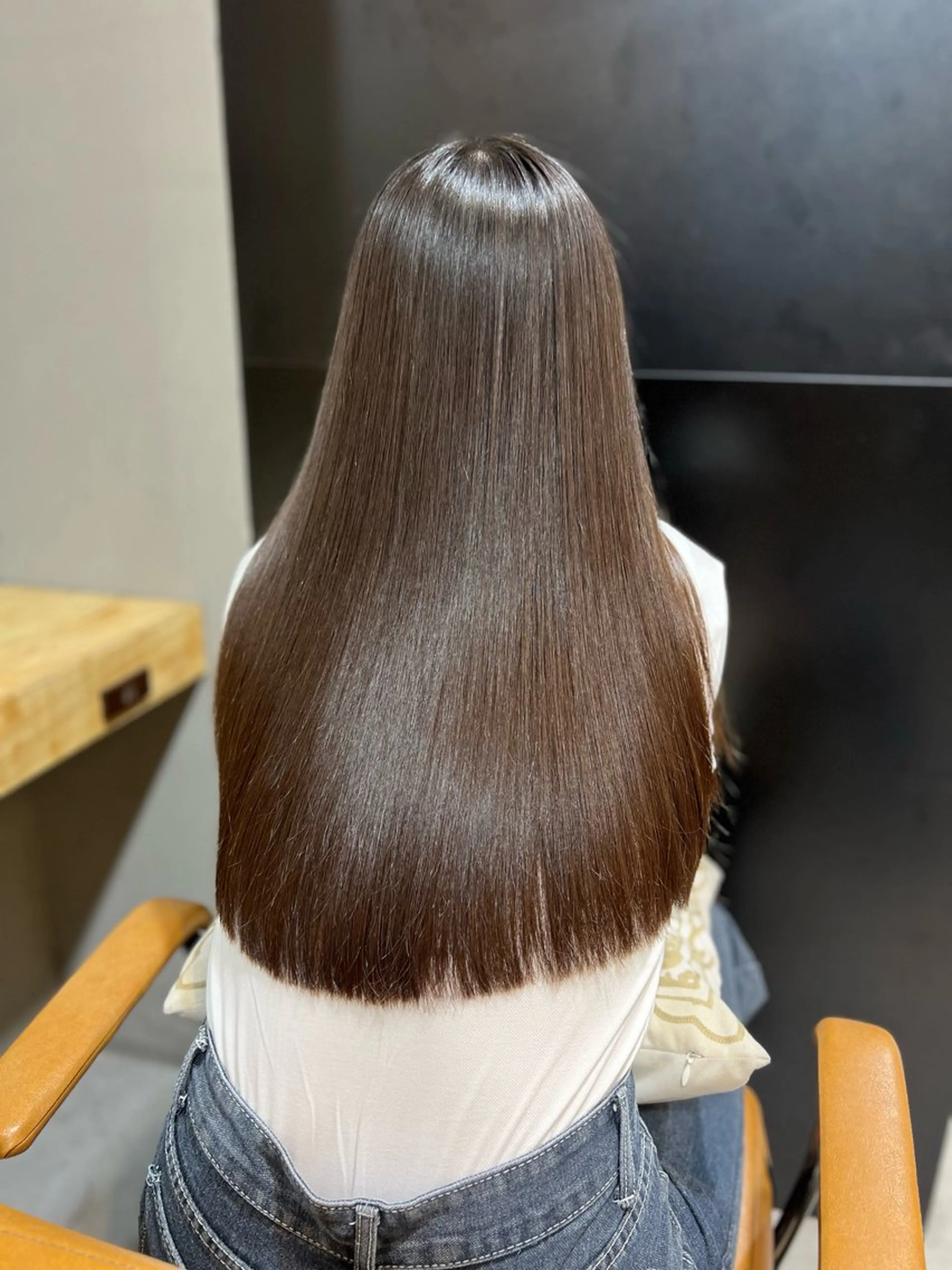 ロング 髪質改善 縮毛矯正 酸性ストレート カット 縮毛矯正 トリートメント 神戸ボブ✂️ ioe三宮/田 伸佳のヘアスタイル