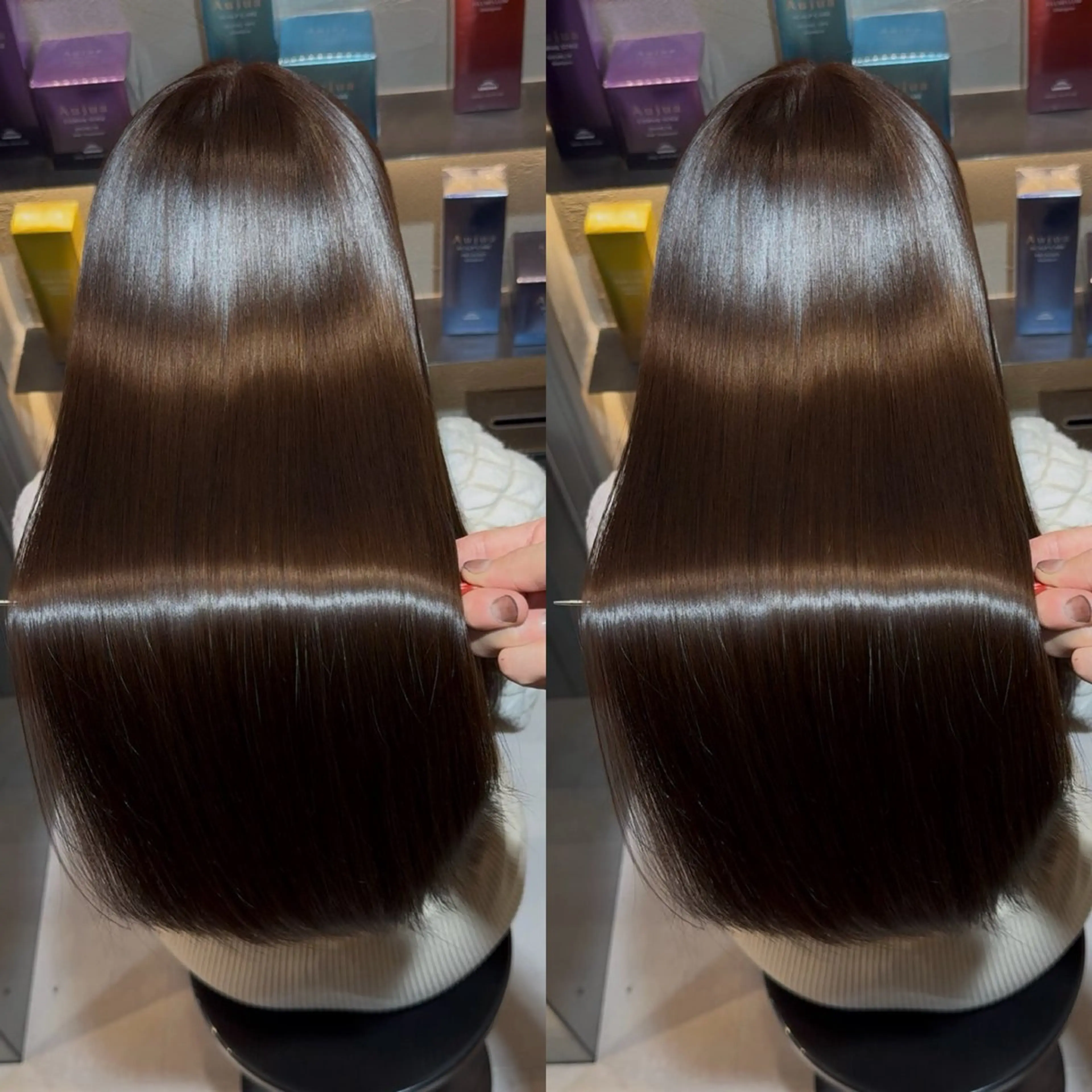 ロング カラー ブリーチ 髪質改善 縮毛矯正 トリートメント カット ヘアカラー トリートメント 髪質改善女性支持率 Ｎｏ．1💍yasuのヘアスタイル