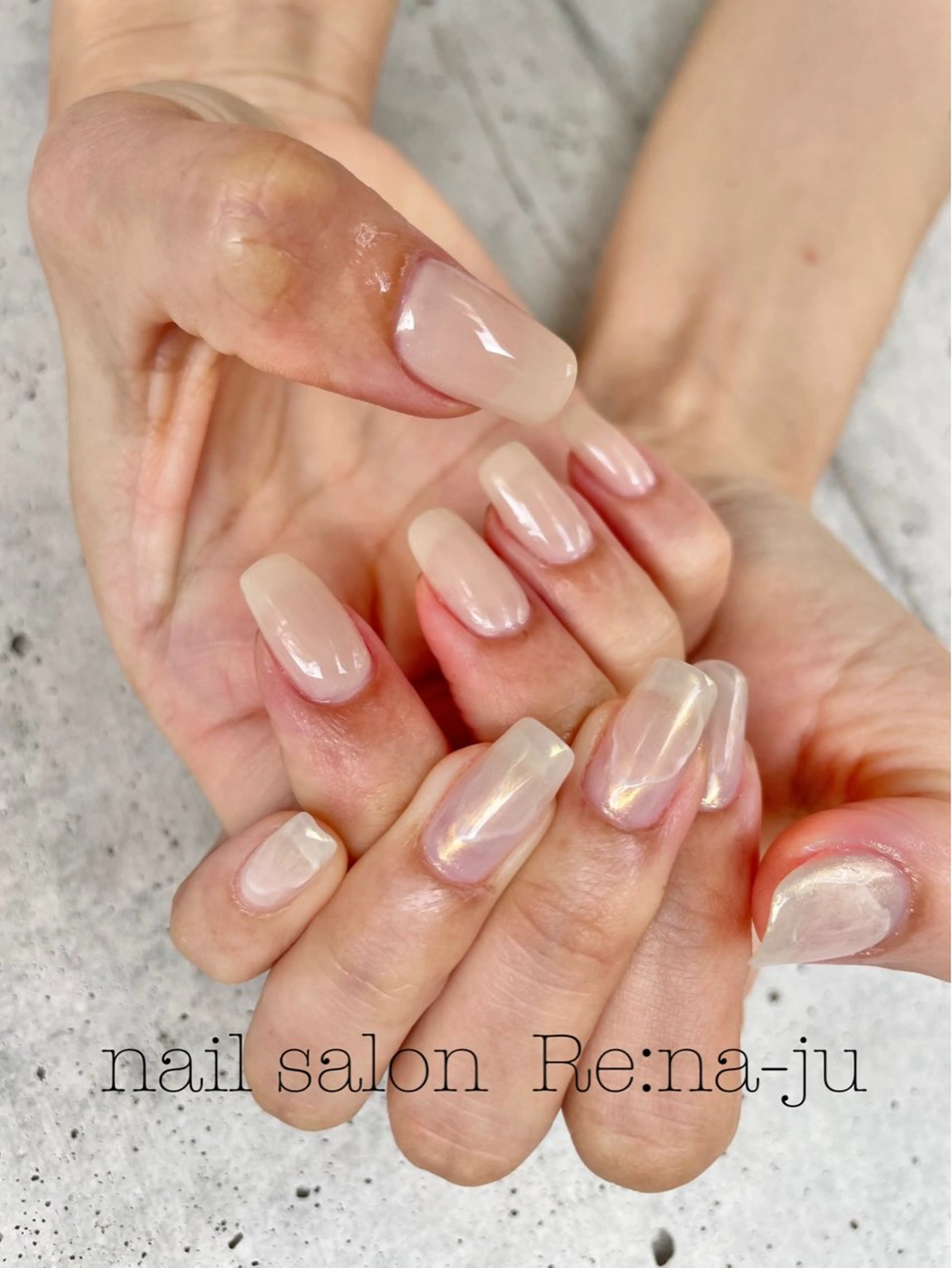 ネイル ジェルネイル グラデーション マグネットネイル ワンカラーネイル nail salon Re:na-juのネイルデザイン