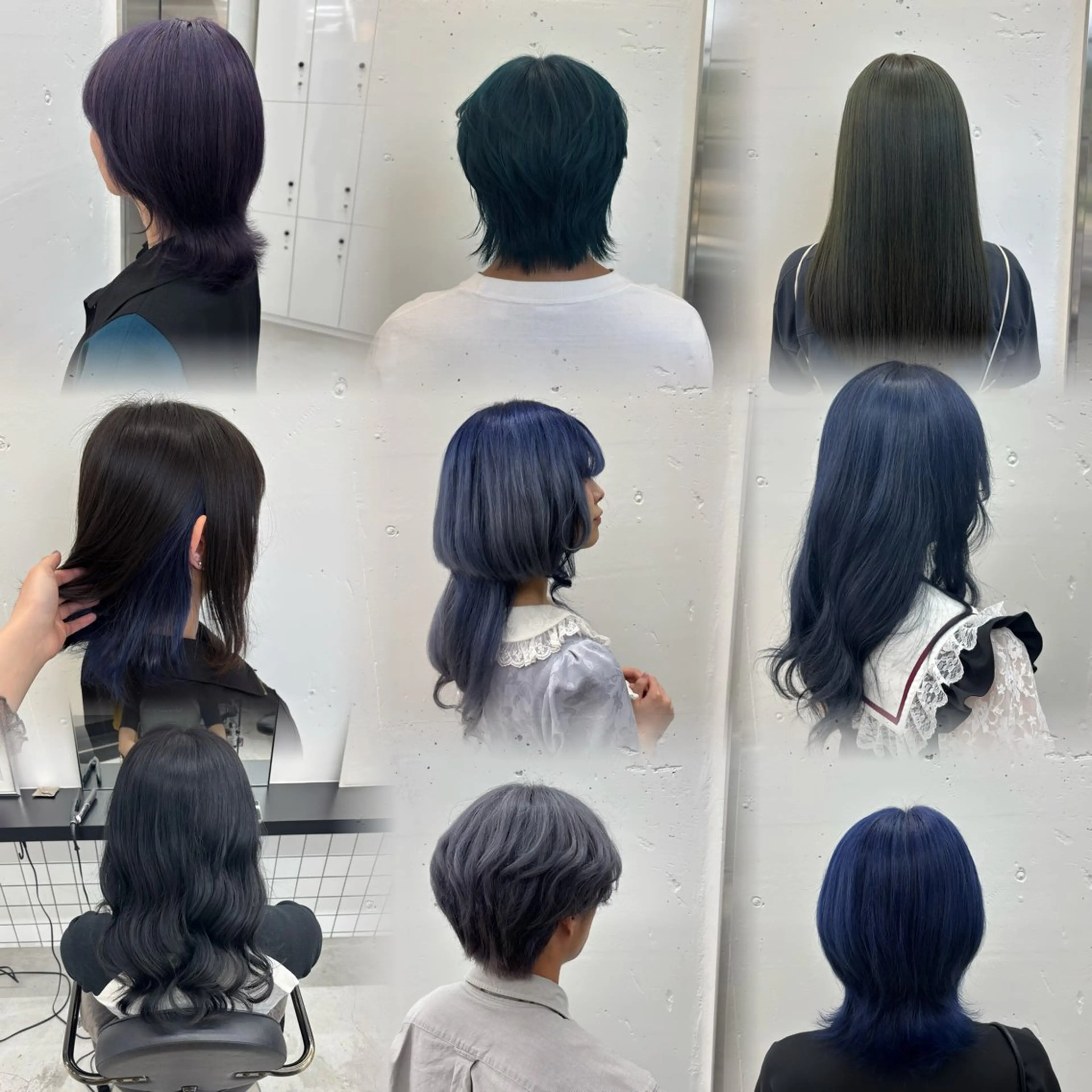 ロング カラー メンズ メンズブリーチ 黒髪 ブリーチ ブルーカラー ブルーブラック ヘアカラー トリートメント 🌼あいり🌼 JILLSTUDIOのヘアスタイル