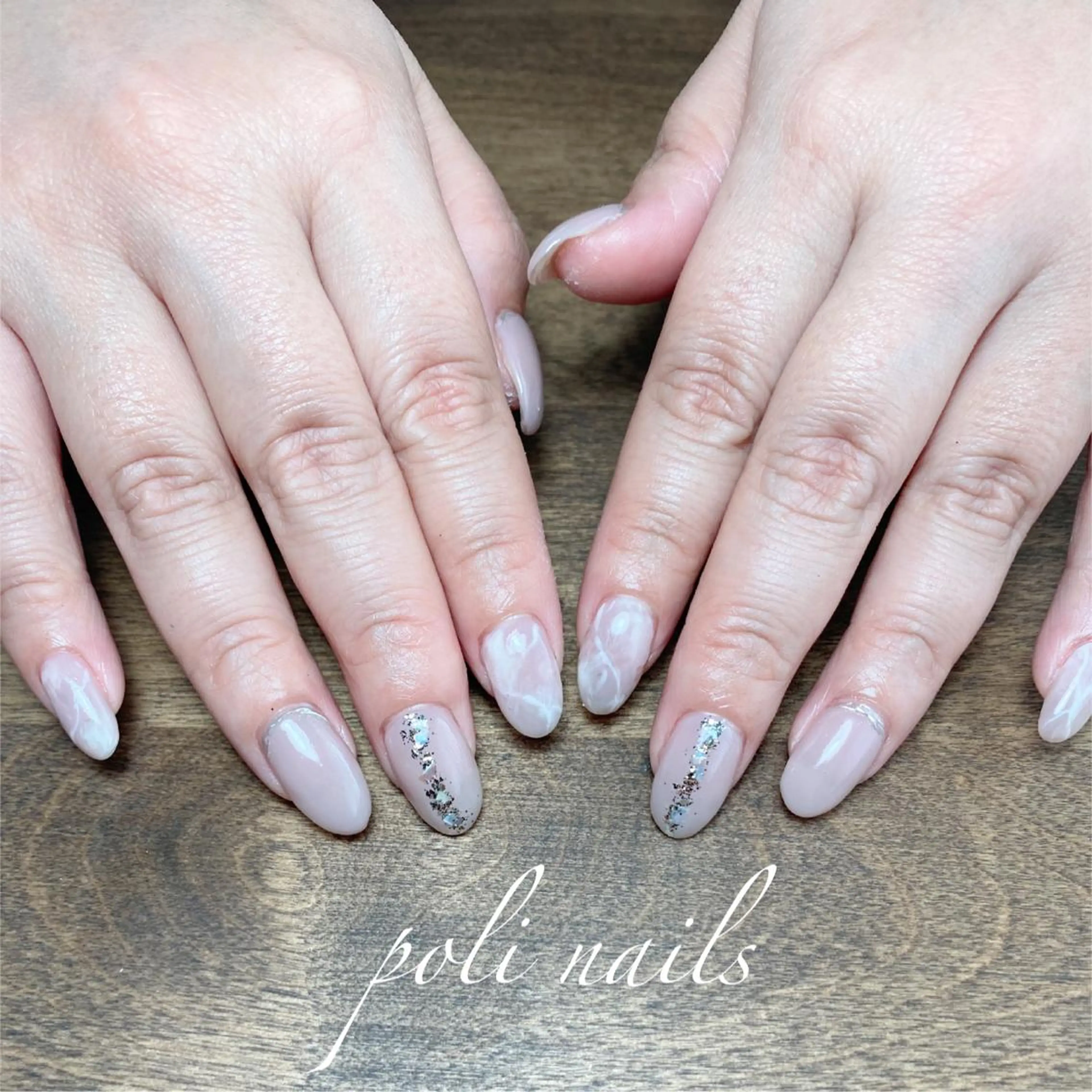 ネイル 大理石ネイル(マーブル) poli nailsのネイルデザイン