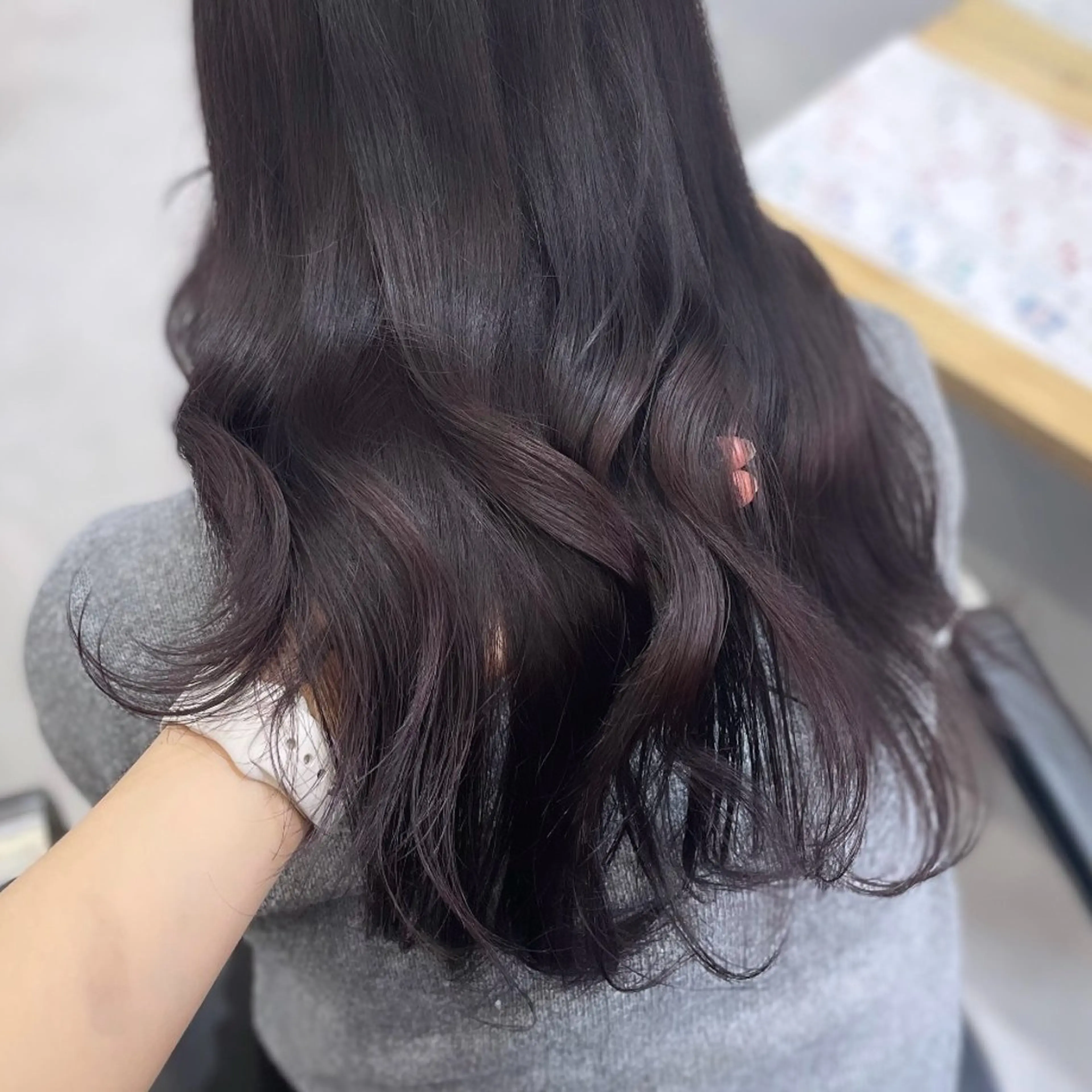 ロング カラー ラベンダーカラー ヘアカラー Rui/透明感カラー 暖色/レイヤーカットのヘアスタイル