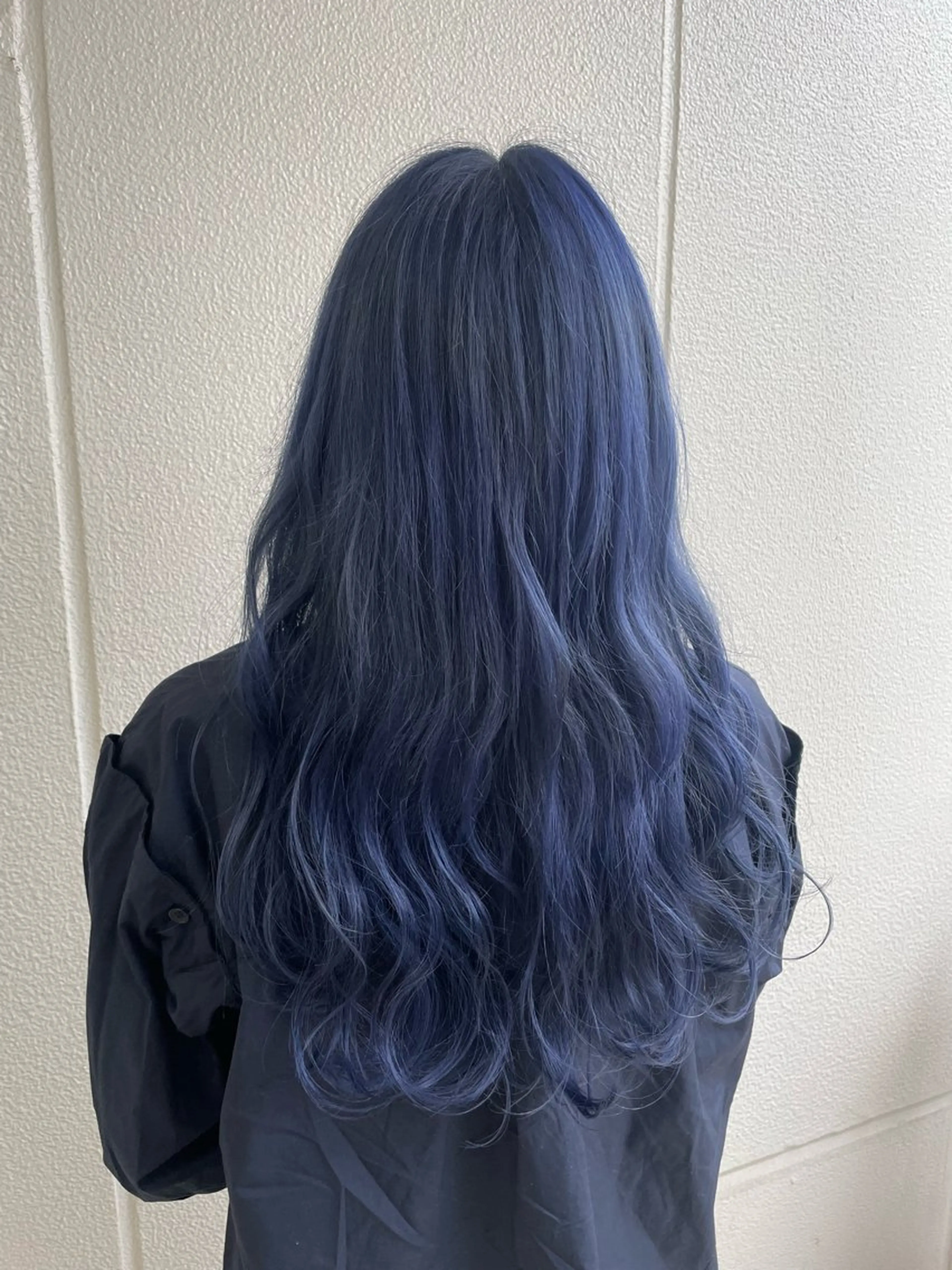 ロング カラー ヘアアレンジ ブルーカラー 🍑韓国艶髪🇰🇷 店長【桑原ユキネ】のヘアスタイル