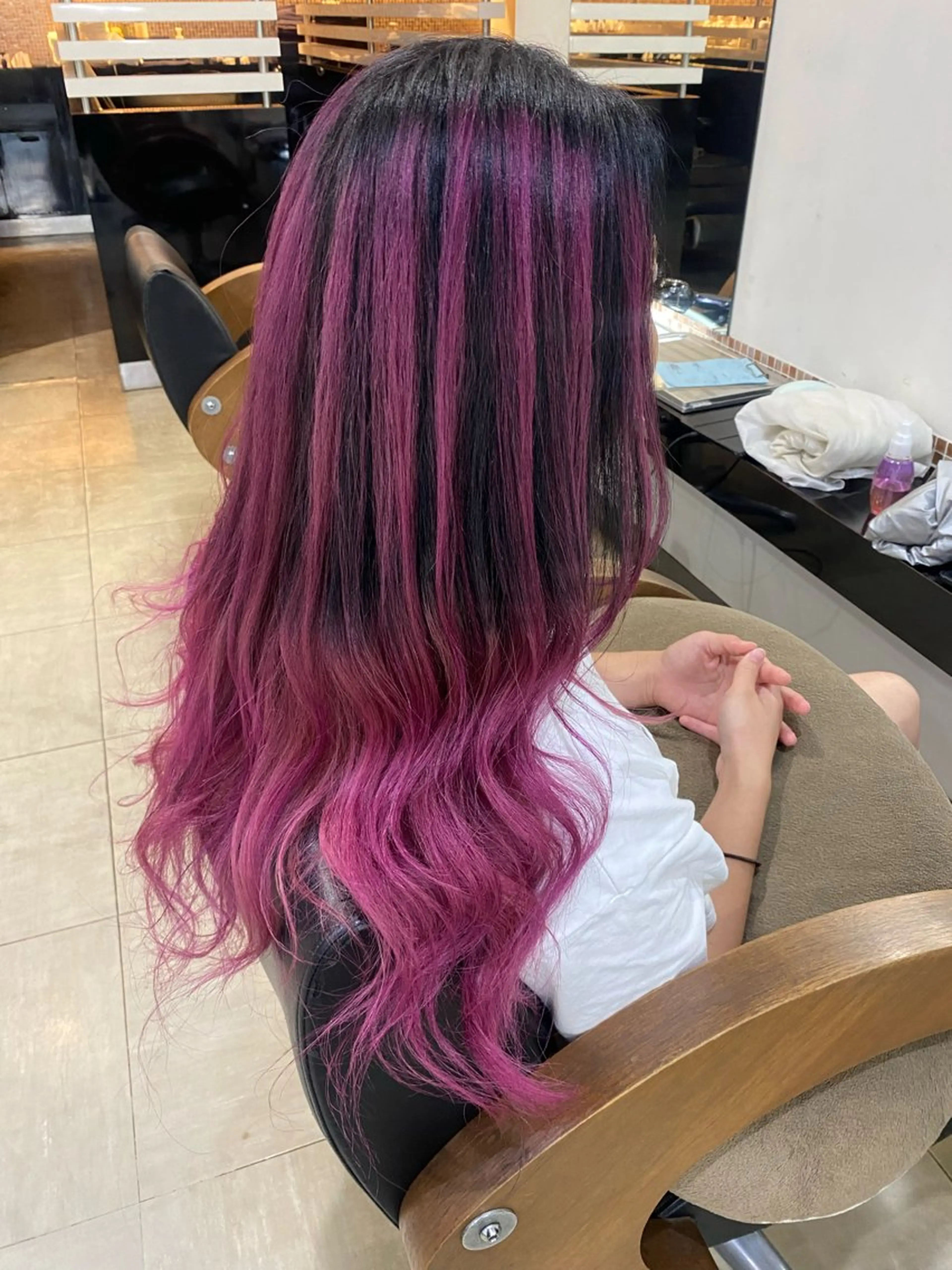 ロング カラー ヘアアレンジ バレイヤージュ レイヤーカット DISCOHAIRsanc（ルジャルダン町田）所属・烏山 達也のヘアスタイル