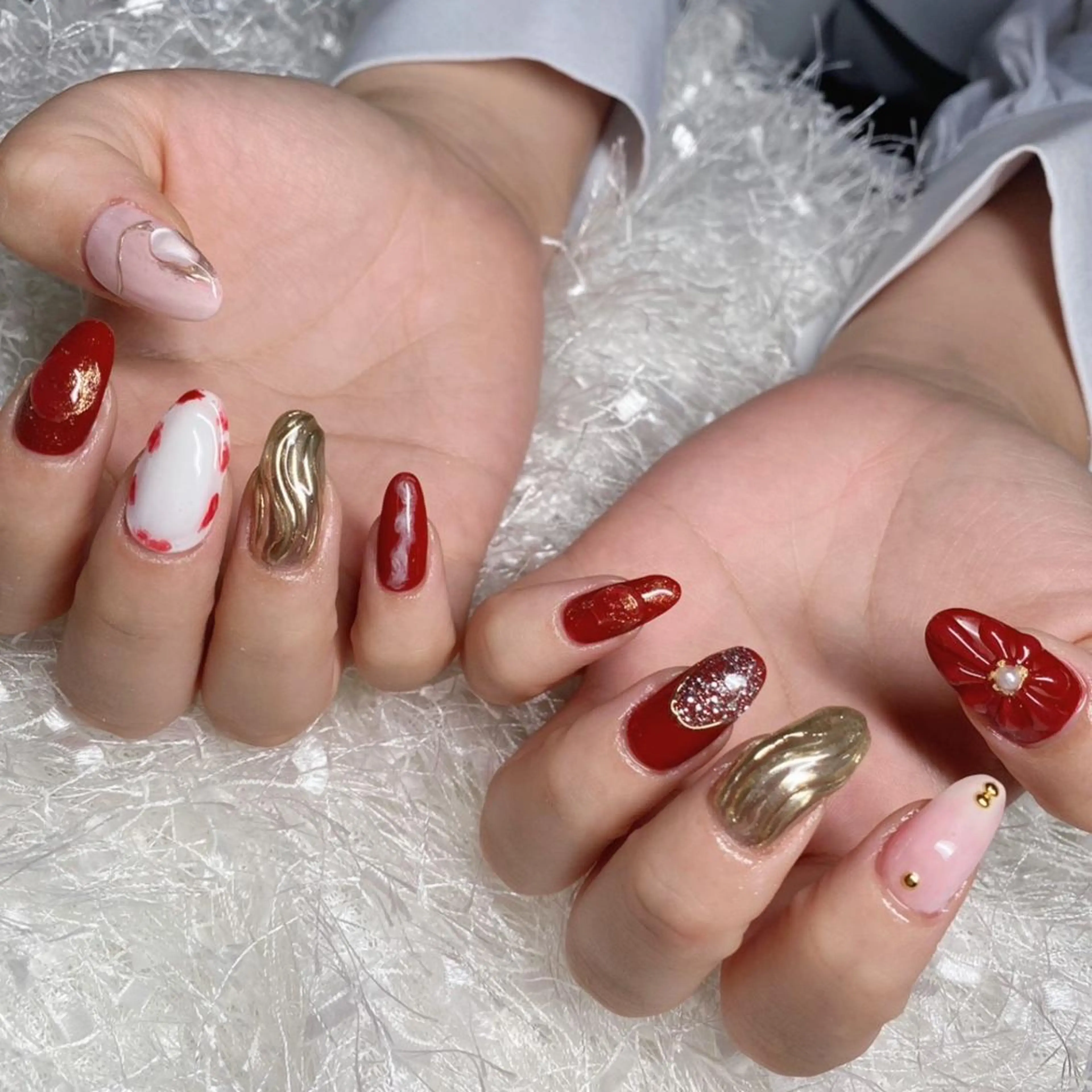 ネイル 長さ出し フレンチネイル ジェルネイル グラデーション 韓国ネイル ハンドネイル Nail&eye Belire 新宿のネイルデザイン