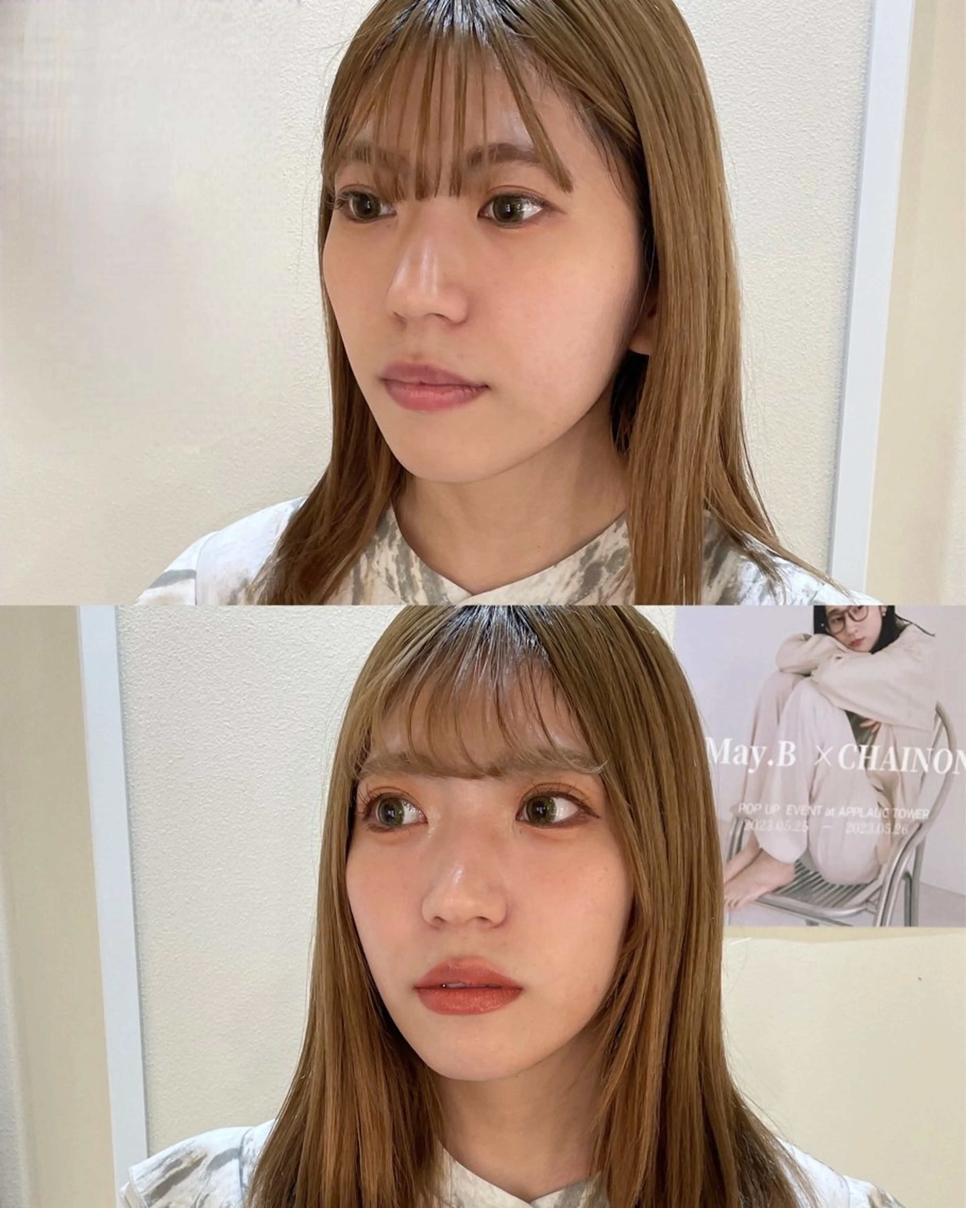 ロング カラー ヘアアレンジ mao透明感カラー 似合わせヘアメイクのヘアスタイル