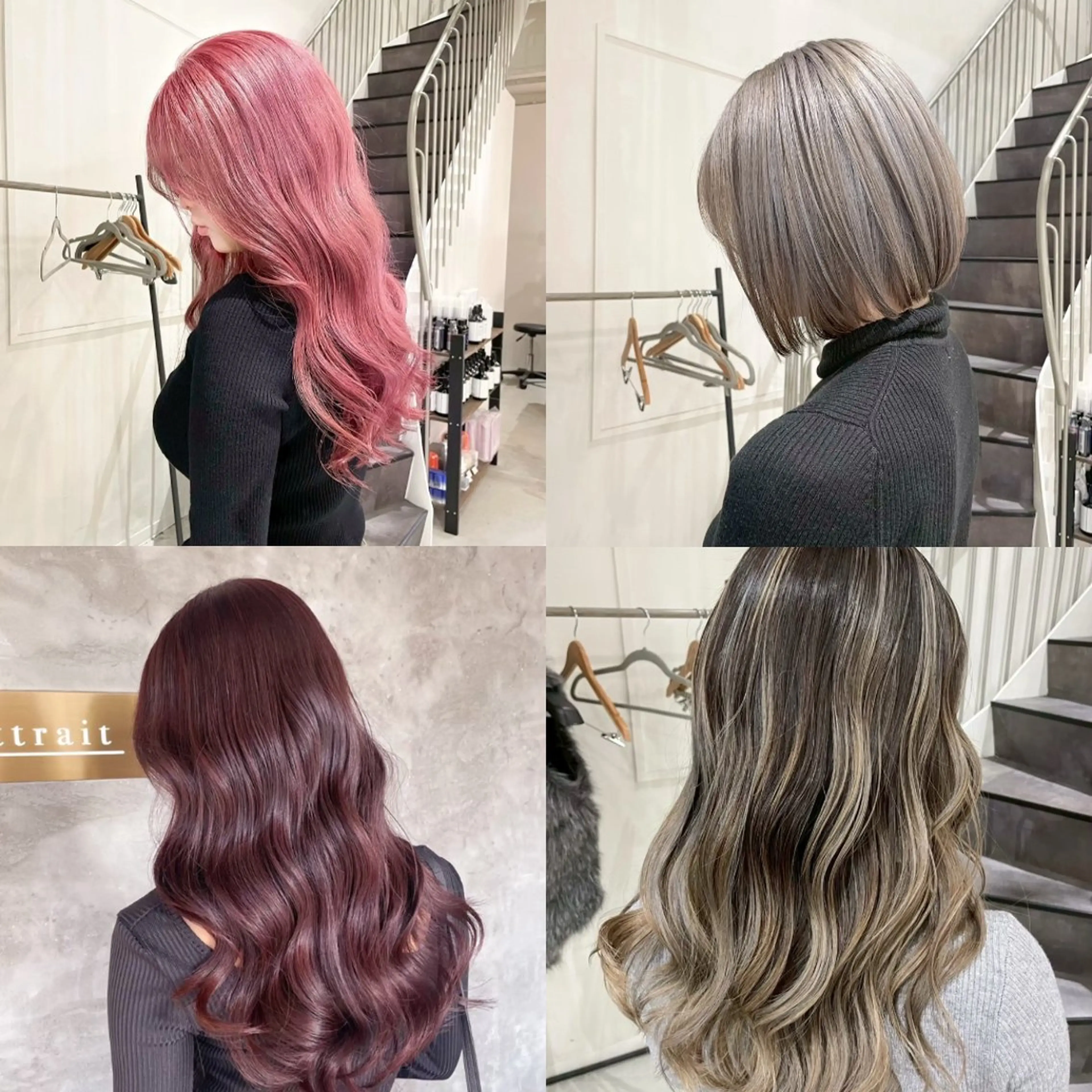 ロング ショートボブ ロングレイヤー アッシュ ボブ 顔周りカット 戸野綾音🎀 ／attraitのヘアスタイル